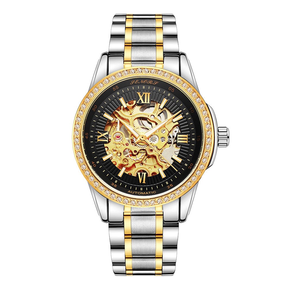 tradecastle mens 1 Cross border electricity supplier Senas SN019 hollow automatic mechanical watches, business and leisure waterproof watches for men