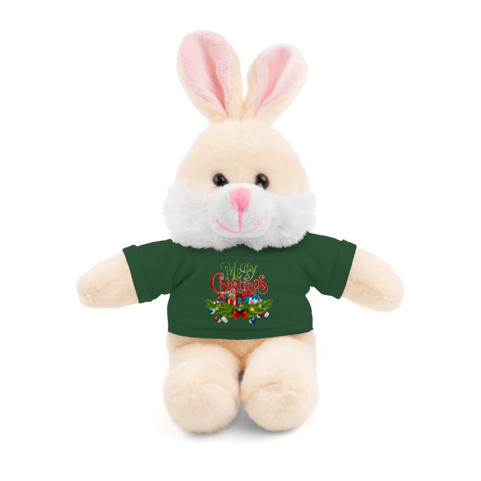 Printify Accessories Cuddly Christmas Companions: Stuffed Animals Adorned in Festive Tee Designs for Holiday Cheer!