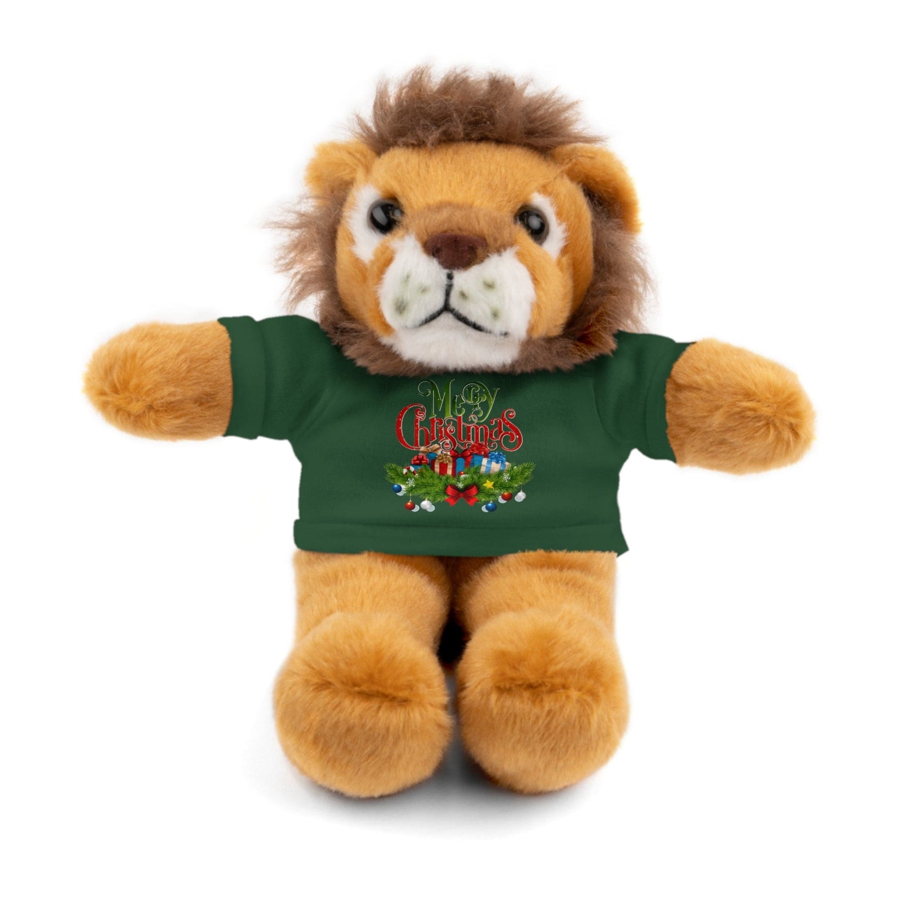 Printify Accessories Cuddly Christmas Companions: Stuffed Animals Adorned in Festive Tee Designs for Holiday Cheer!