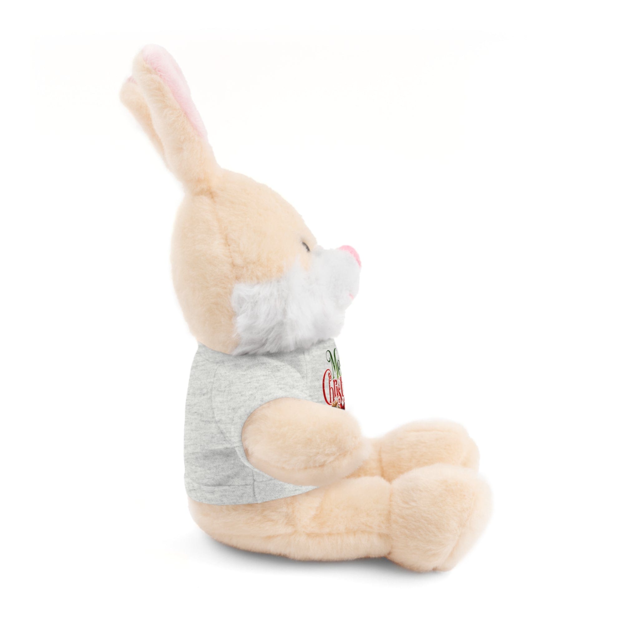 Printify Accessories Cuddly Christmas Companions: Stuffed Animals Adorned in Festive Tee Designs for Holiday Cheer!