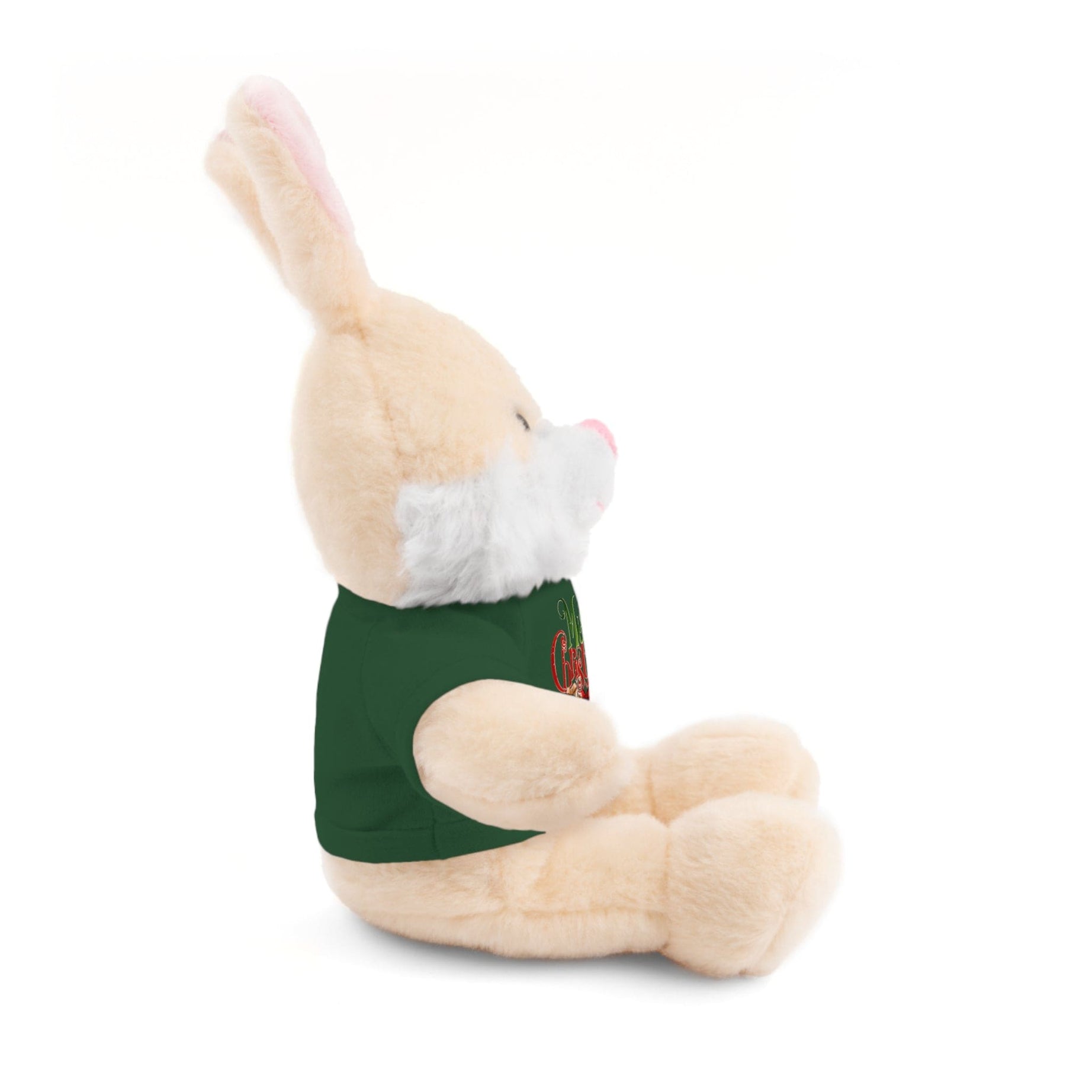 Printify Accessories Cuddly Christmas Companions: Stuffed Animals Adorned in Festive Tee Designs for Holiday Cheer!
