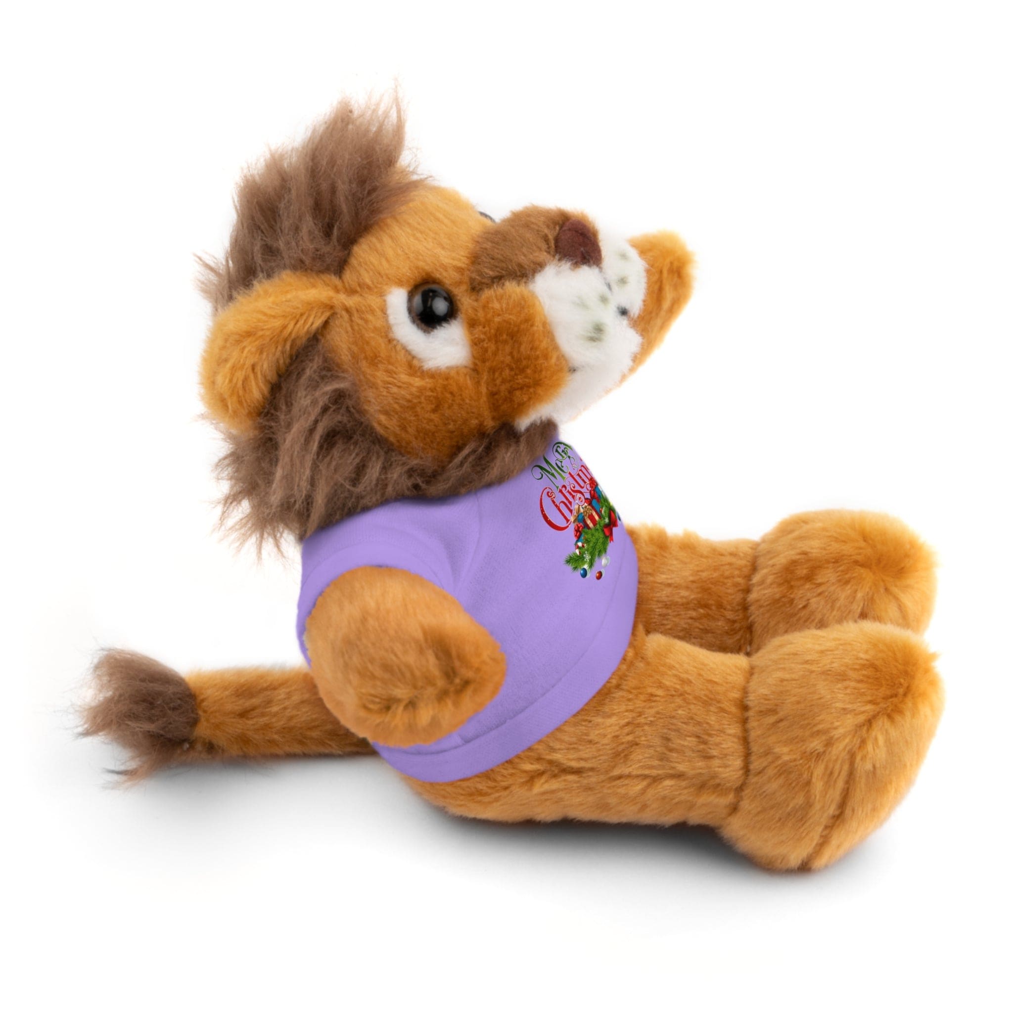 Printify Accessories Cuddly Christmas Companions: Stuffed Animals Adorned in Festive Tee Designs for Holiday Cheer!