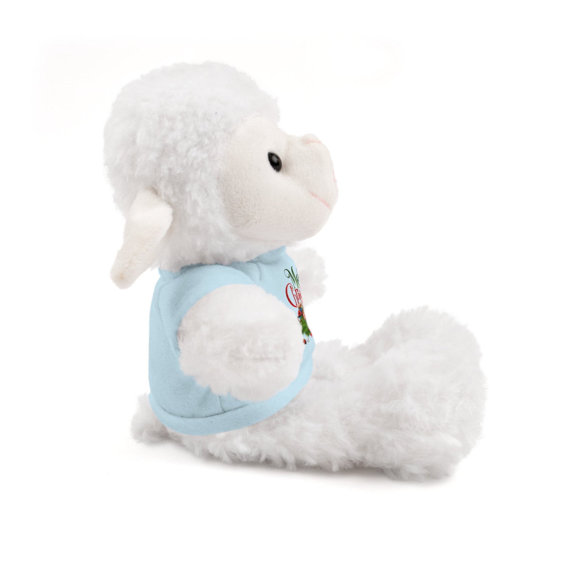 Printify Accessories Cuddly Christmas Companions: Stuffed Animals Adorned in Festive Tee Designs for Holiday Cheer!