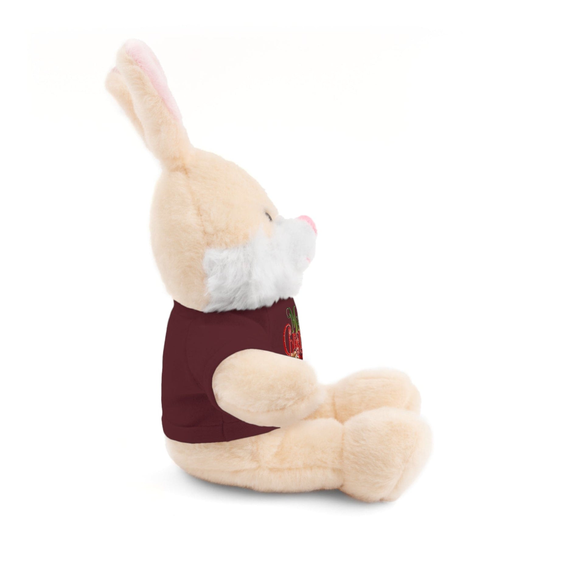 Printify Accessories Cuddly Christmas Companions: Stuffed Animals Adorned in Festive Tee Designs for Holiday Cheer!