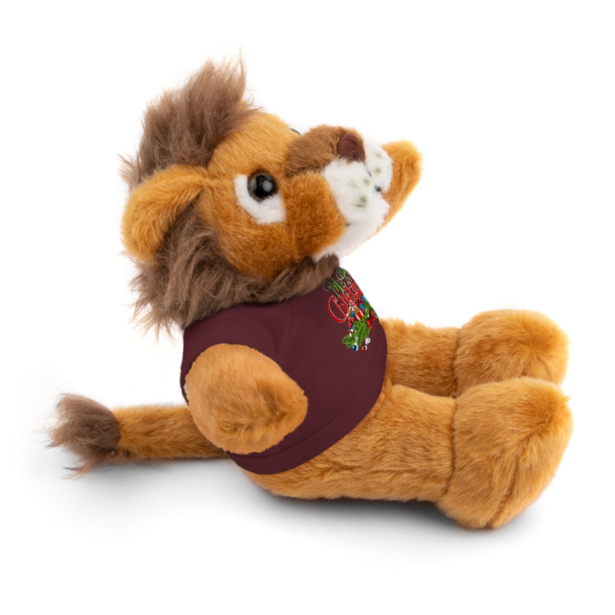 Printify Accessories Cuddly Christmas Companions: Stuffed Animals Adorned in Festive Tee Designs for Holiday Cheer!