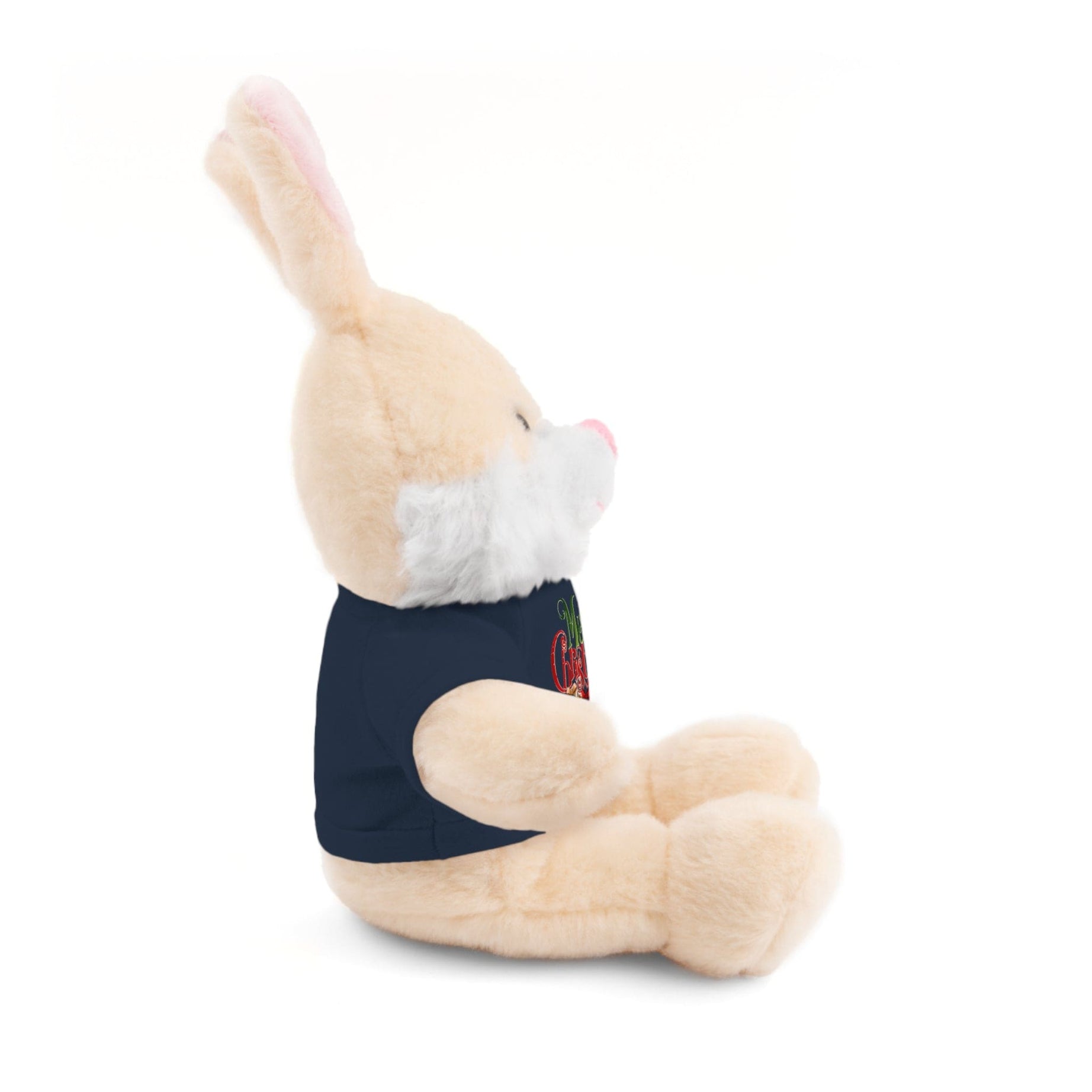 Printify Accessories Cuddly Christmas Companions: Stuffed Animals Adorned in Festive Tee Designs for Holiday Cheer!
