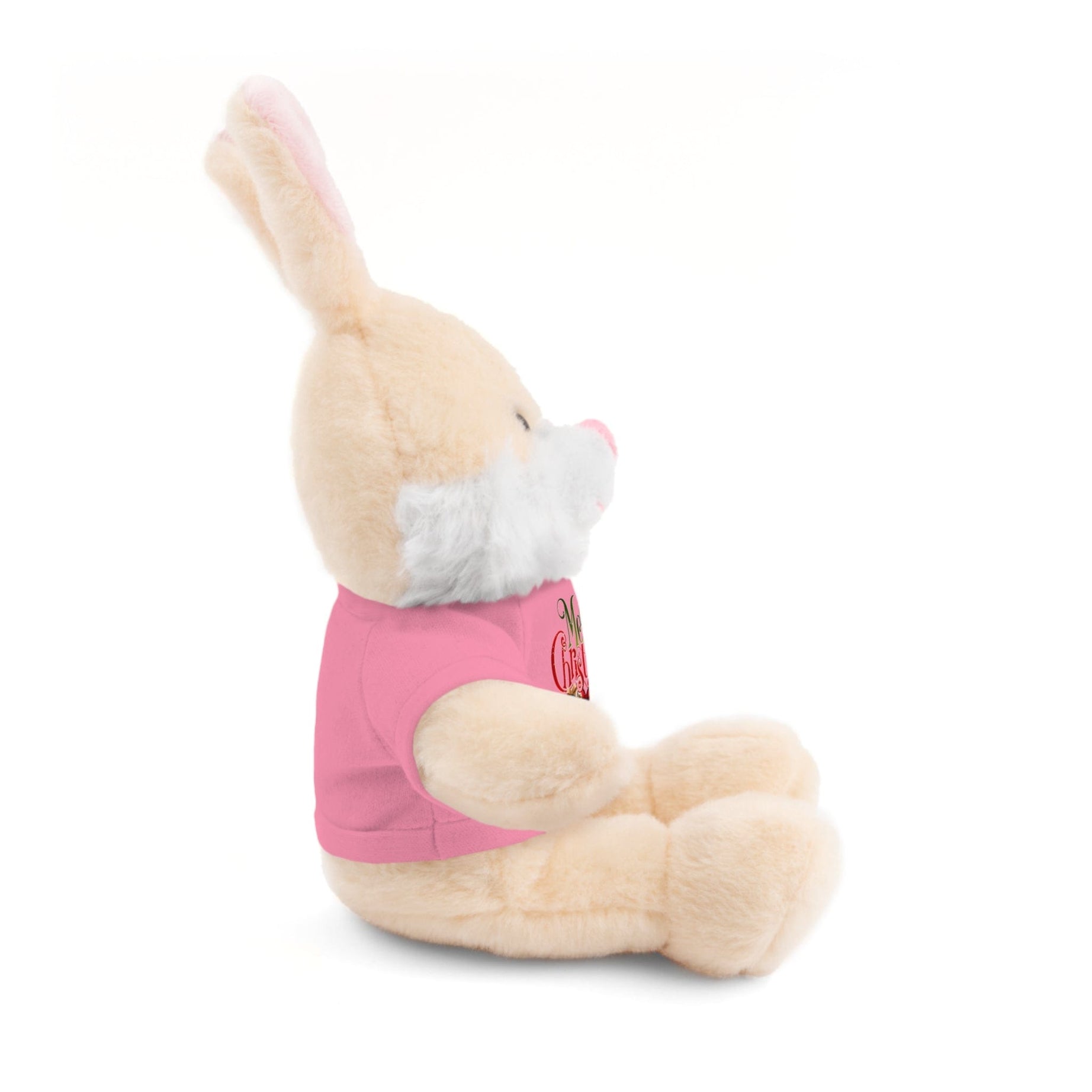 Printify Accessories Cuddly Christmas Companions: Stuffed Animals Adorned in Festive Tee Designs for Holiday Cheer!
