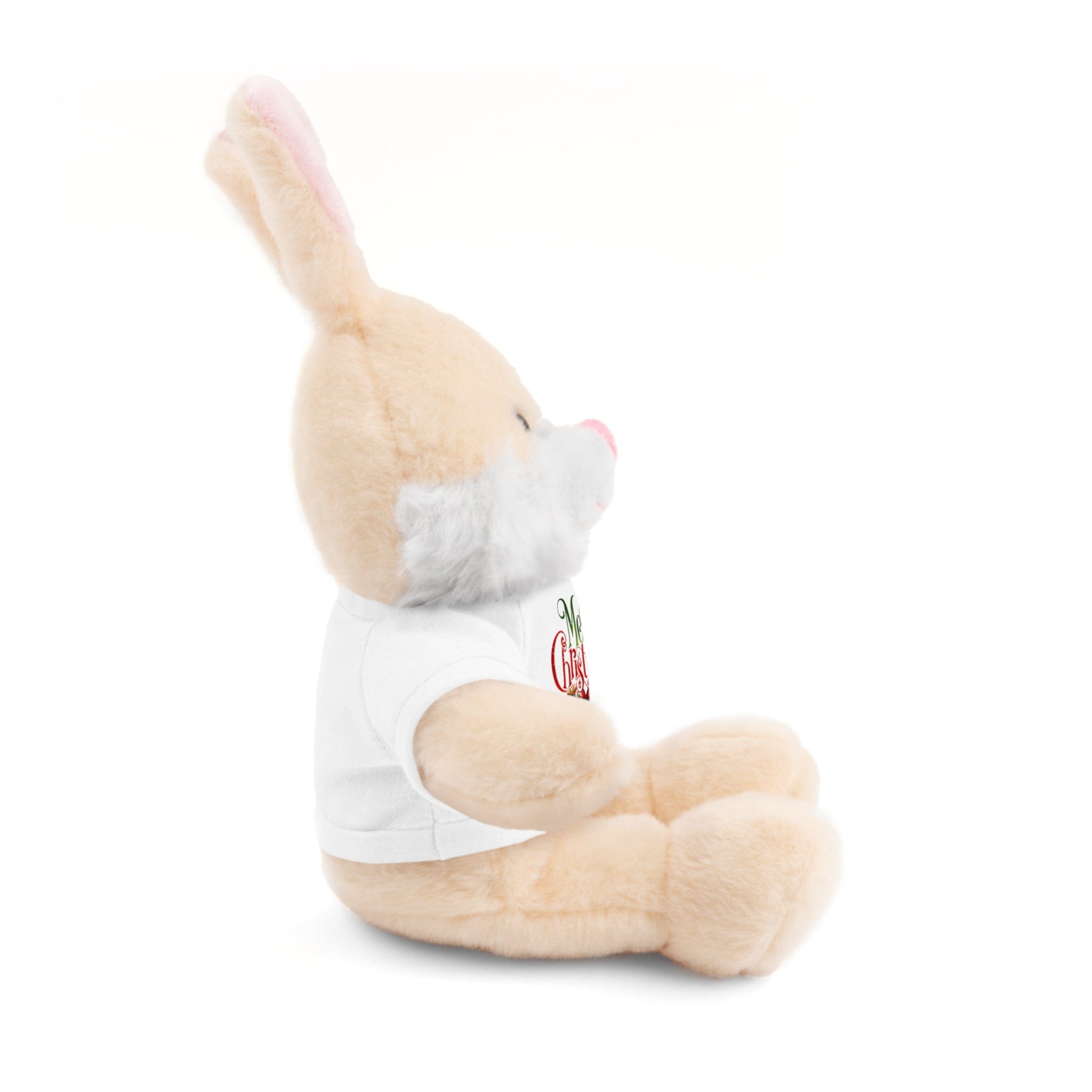 Printify Accessories Cuddly Christmas Companions: Stuffed Animals Adorned in Festive Tee Designs for Holiday Cheer!