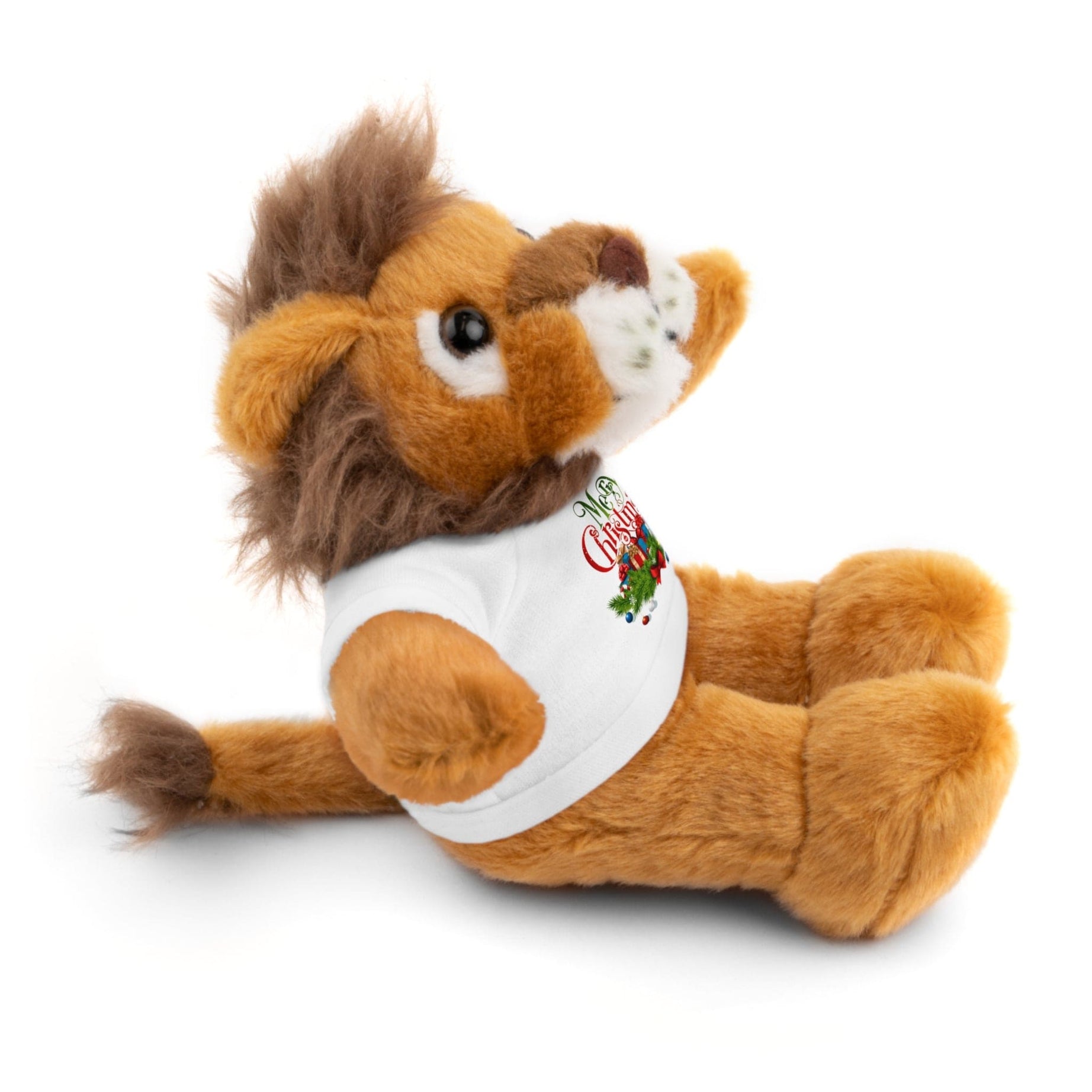 Printify Accessories Cuddly Christmas Companions: Stuffed Animals Adorned in Festive Tee Designs for Holiday Cheer!