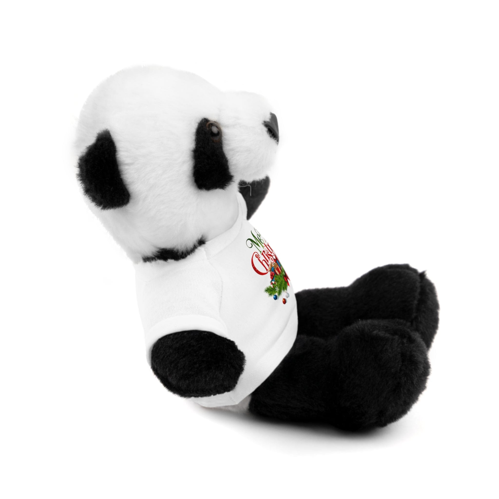 Printify Accessories Cuddly Christmas Companions: Stuffed Animals Adorned in Festive Tee Designs for Holiday Cheer!