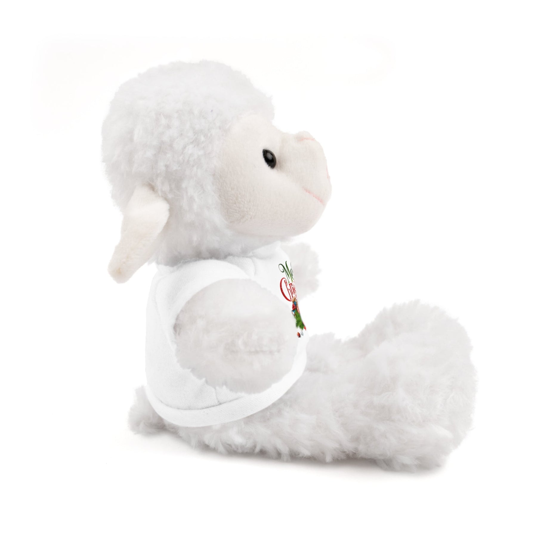 Printify Accessories Cuddly Christmas Companions: Stuffed Animals Adorned in Festive Tee Designs for Holiday Cheer!