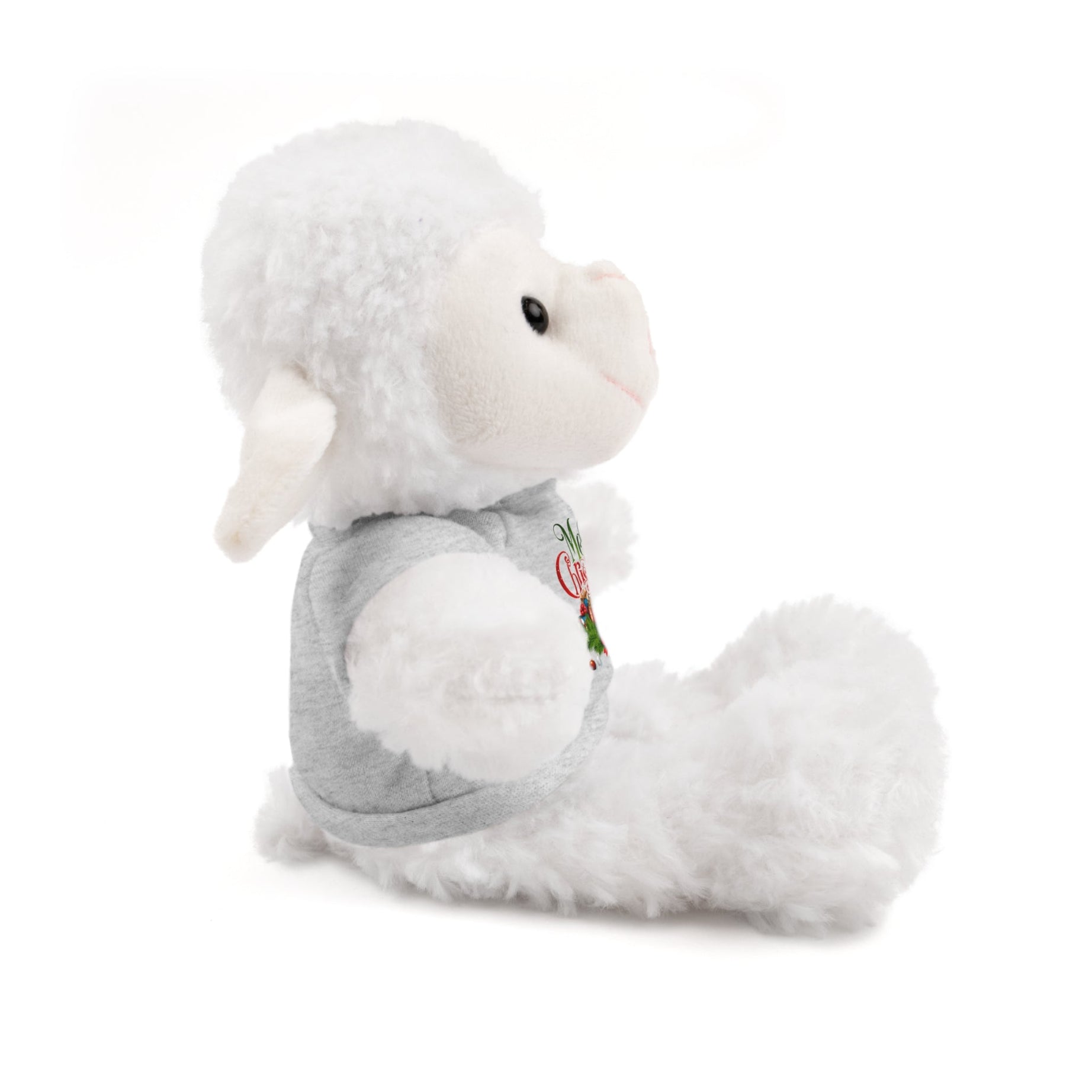 Printify Accessories Cuddly Christmas Companions: Stuffed Animals Adorned in Festive Tee Designs for Holiday Cheer!