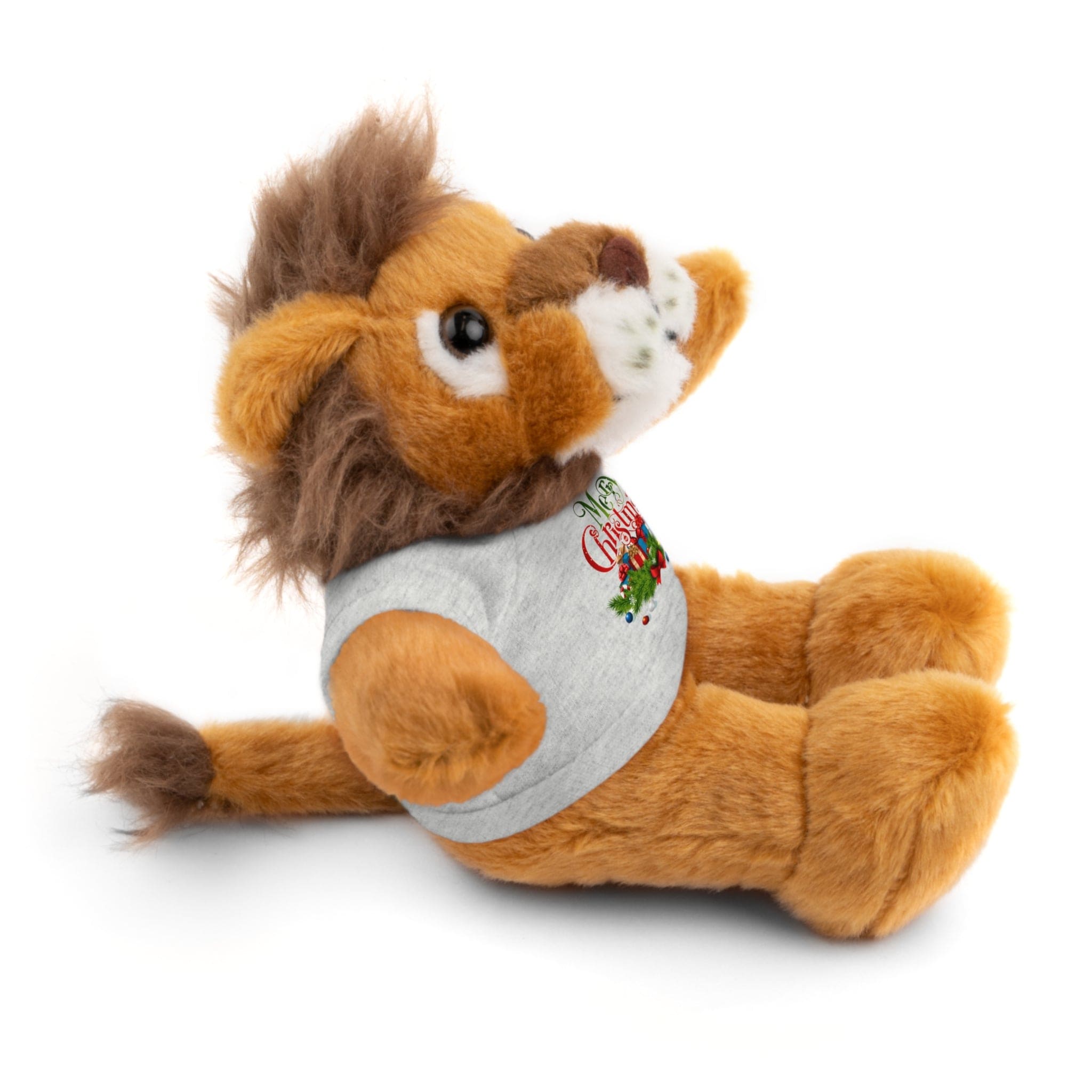 Printify Accessories Cuddly Christmas Companions: Stuffed Animals Adorned in Festive Tee Designs for Holiday Cheer!