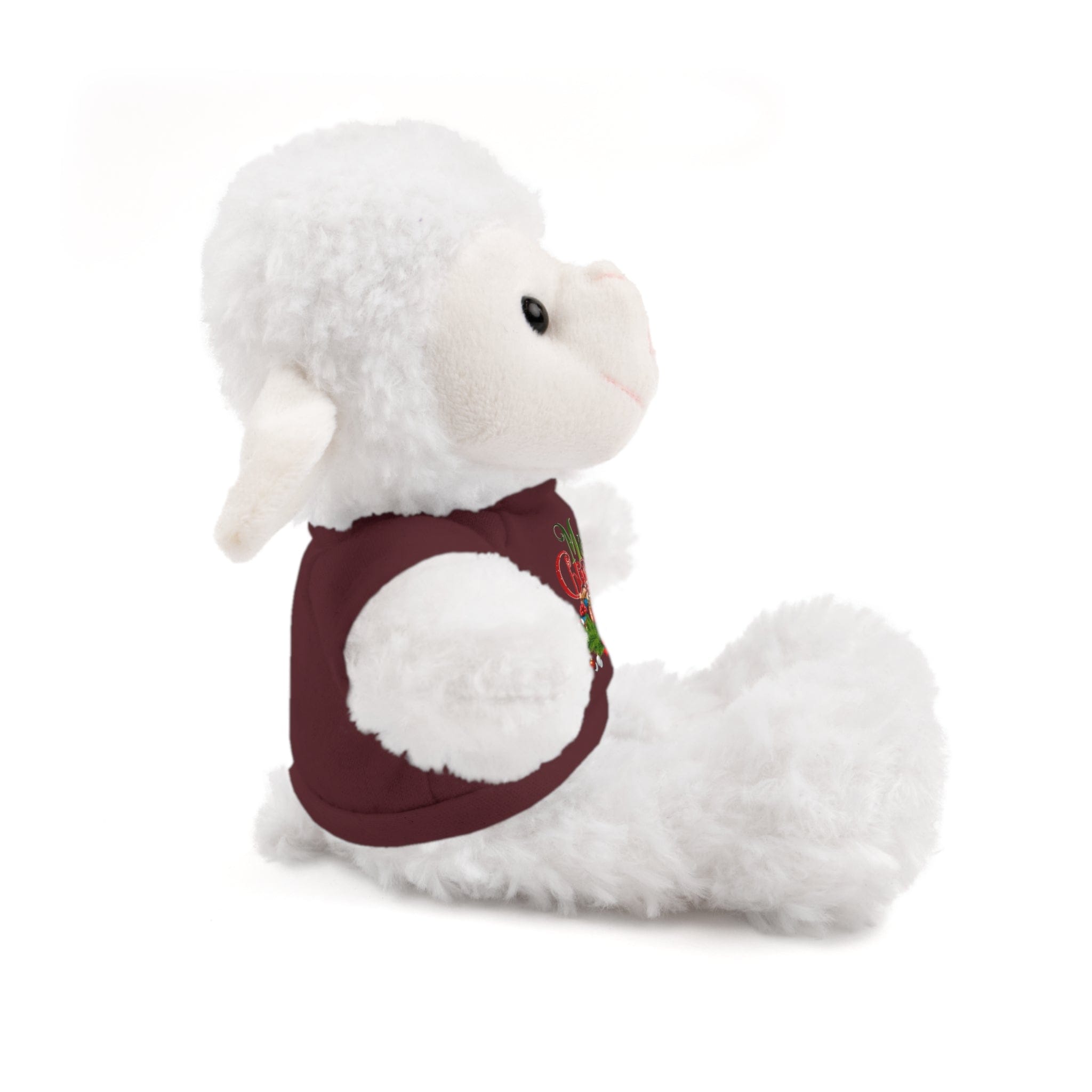 Printify Accessories Cuddly Christmas Companions: Stuffed Animals Adorned in Festive Tee Designs for Holiday Cheer!