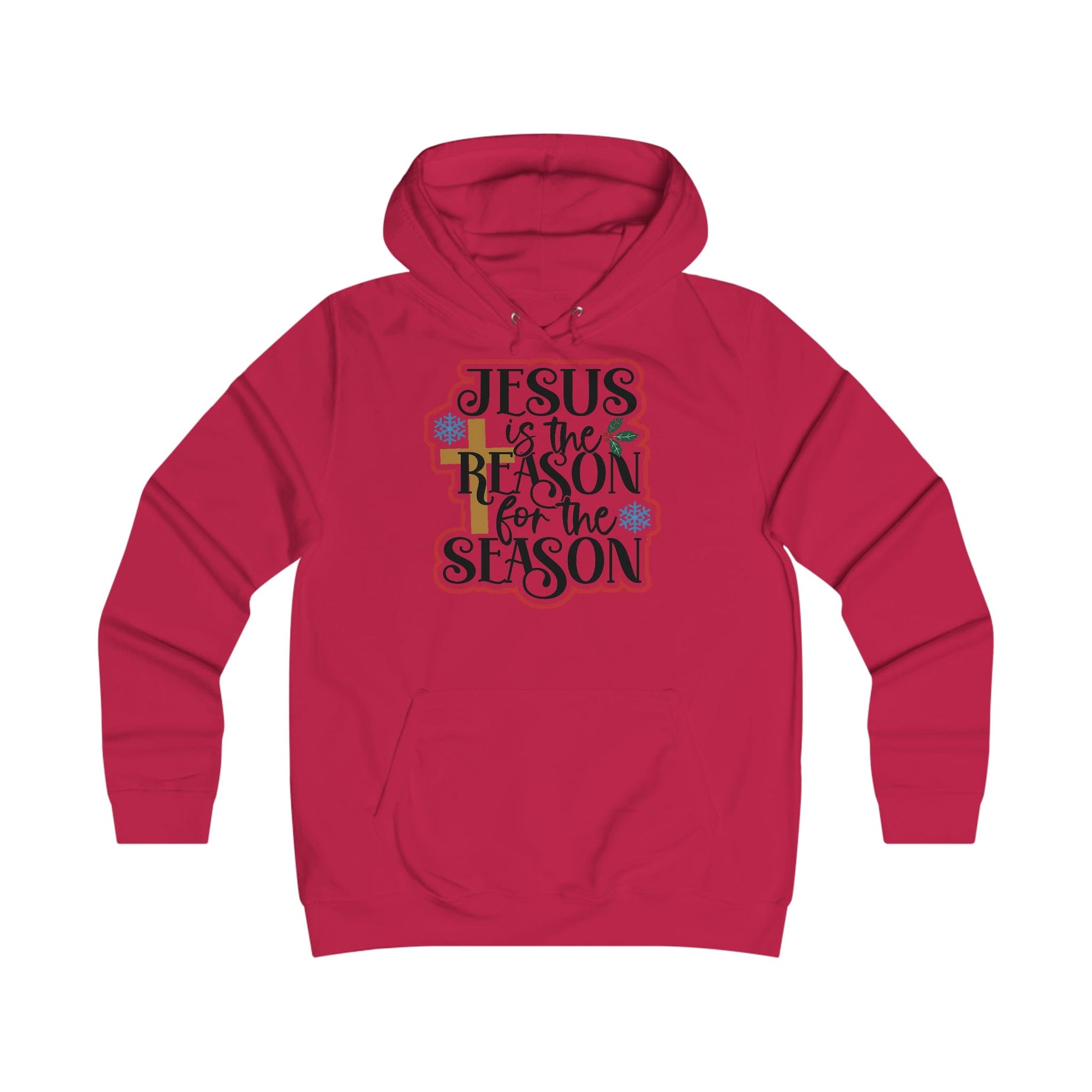 Printify Hoodie XS / Fire Red Girlie College Hoodie with Kangaroo pouch pocket