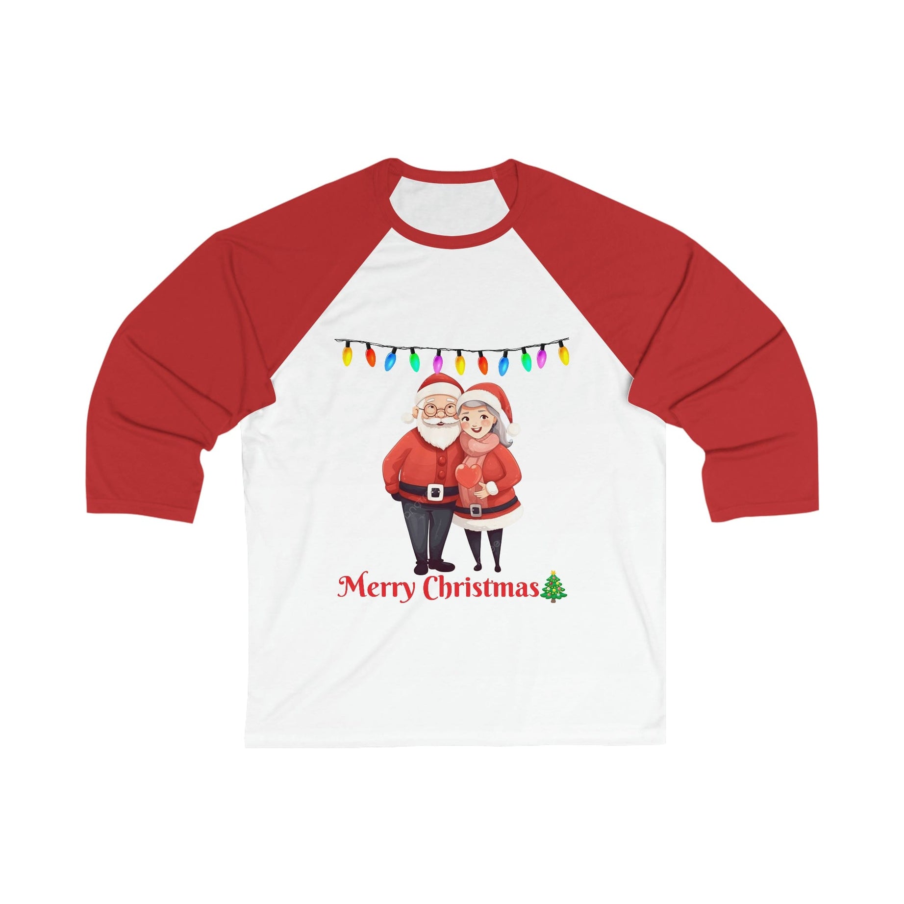 Printify Long-sleeve White/ Red / S Unisex 3\4 Sleeve Baseball Tee