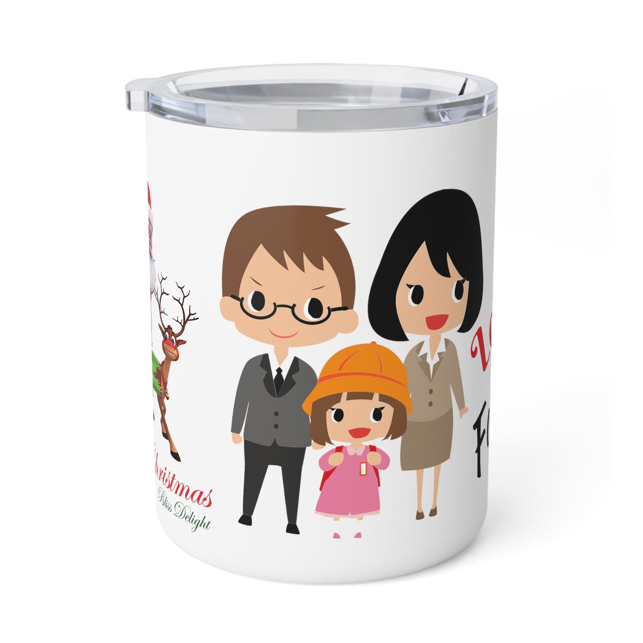 Printify Mug 10oz / White Sweet Family printed design on a Insulated Coffee Mug