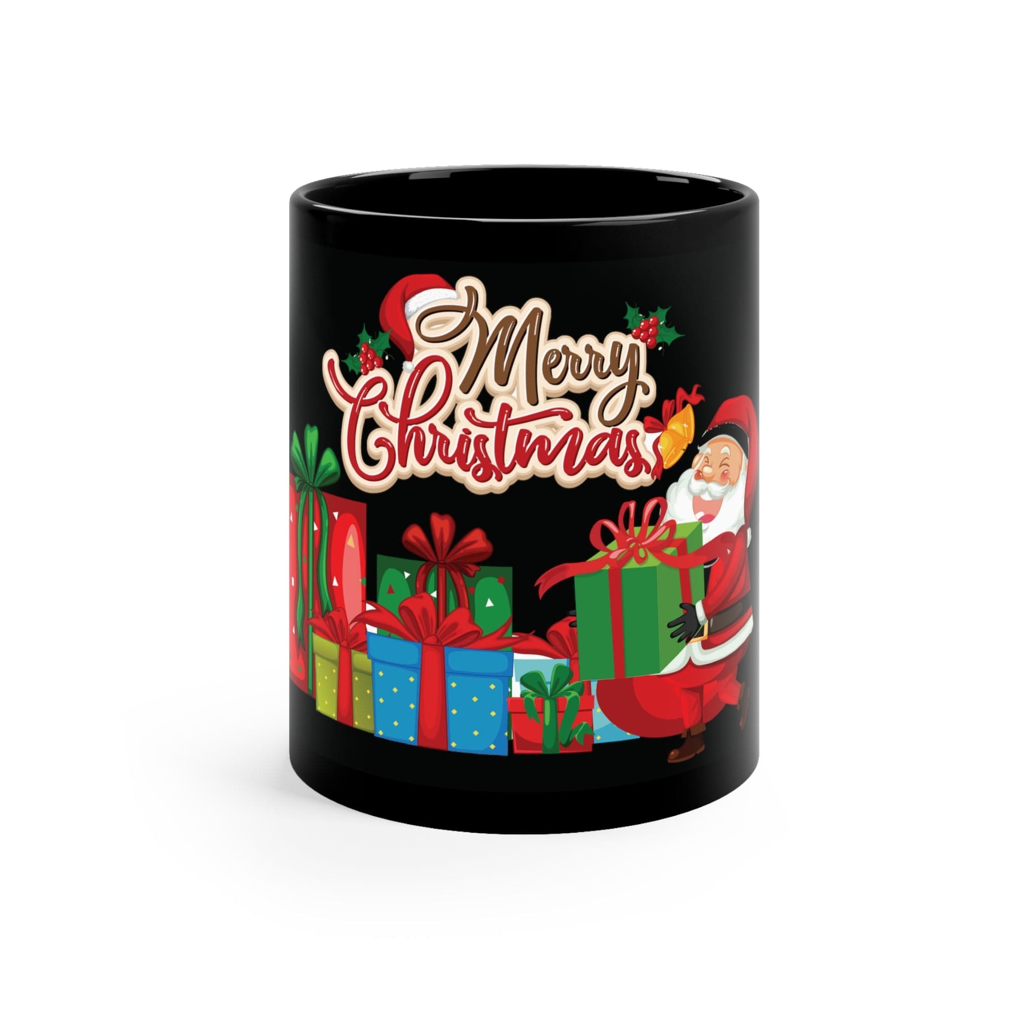 Printify Mug 11oz / Black Beautiful Christmas Black Coffee Mug