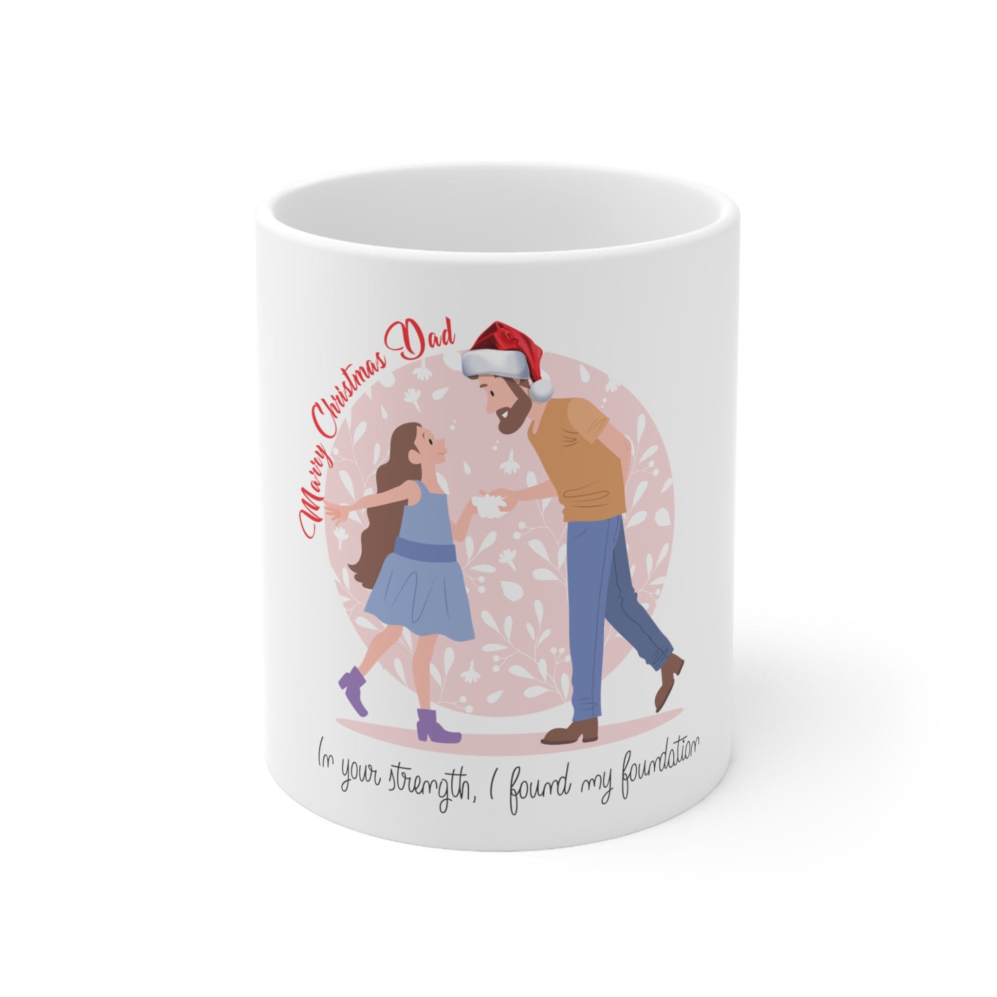Printify Mug 11oz Dad & Daughter Duo: Cozy Up with Christmas Cheer