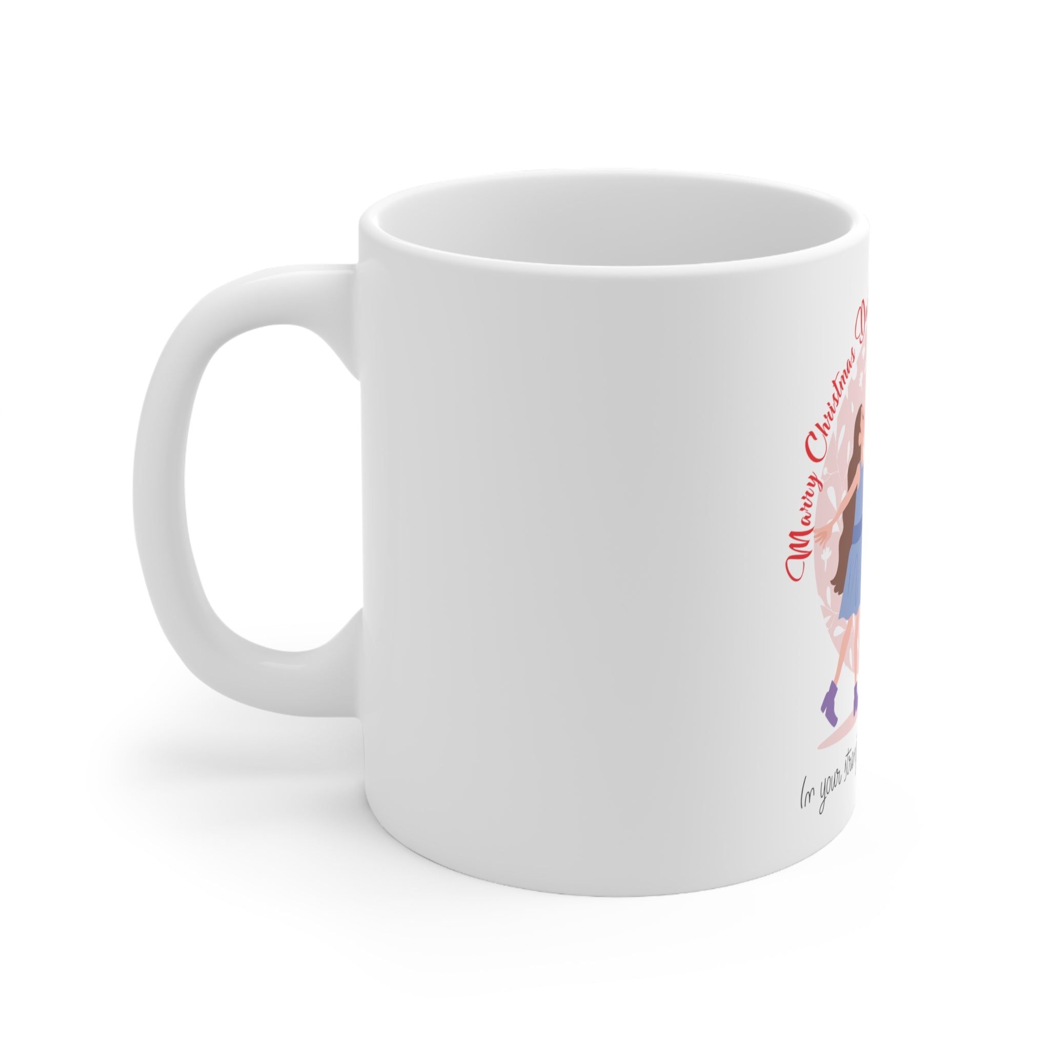 Printify Mug 11oz Dad & Daughter Duo: Cozy Up with Christmas Cheer
