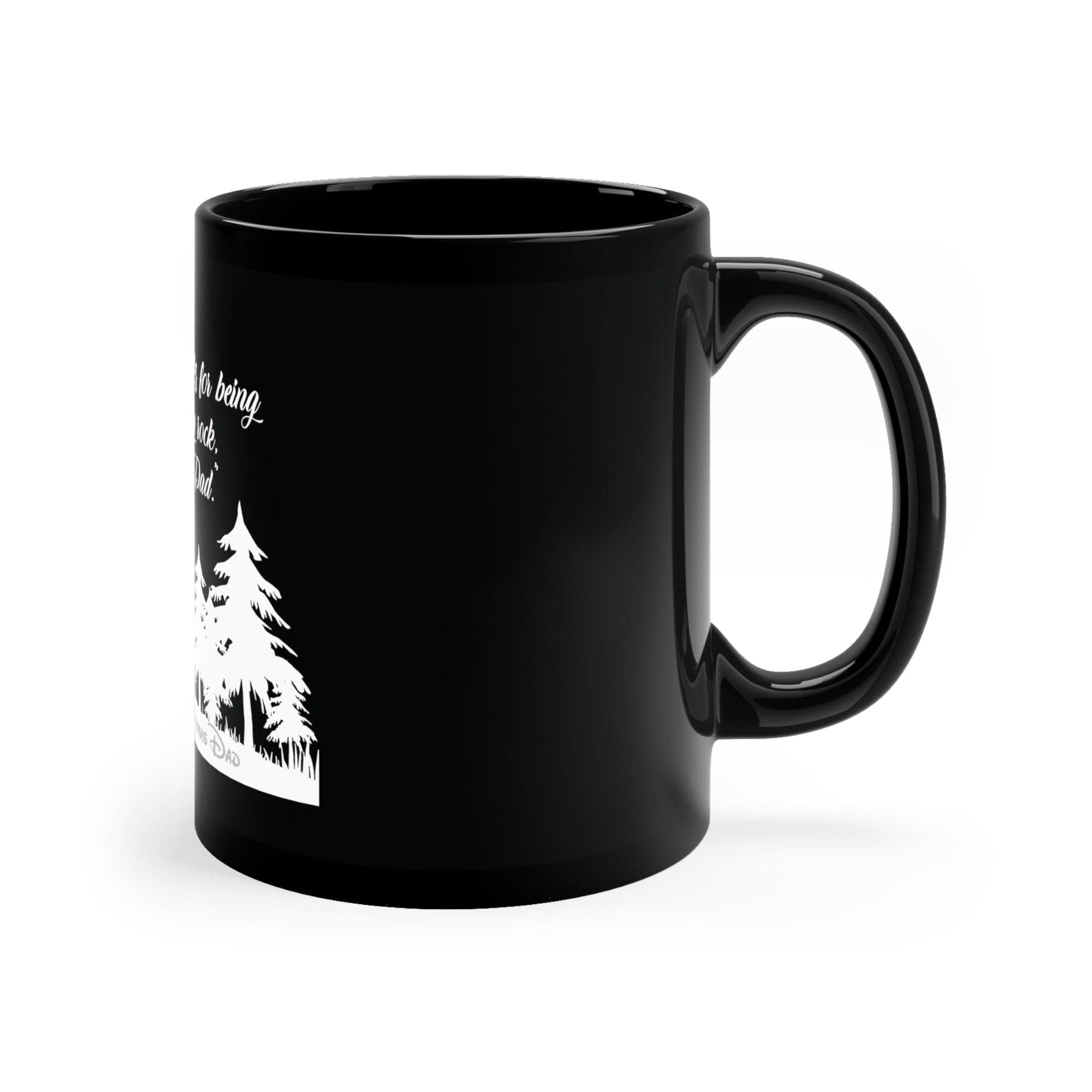 Printify Mug 11oz Dad with kids Christmas designed 11oz Black Mug