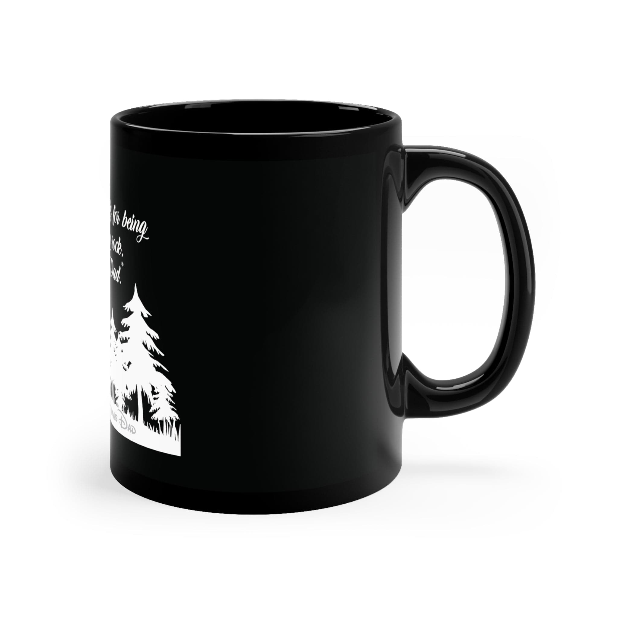 Printify Mug 11oz Dad with kids Christmas designed 11oz Black Mug