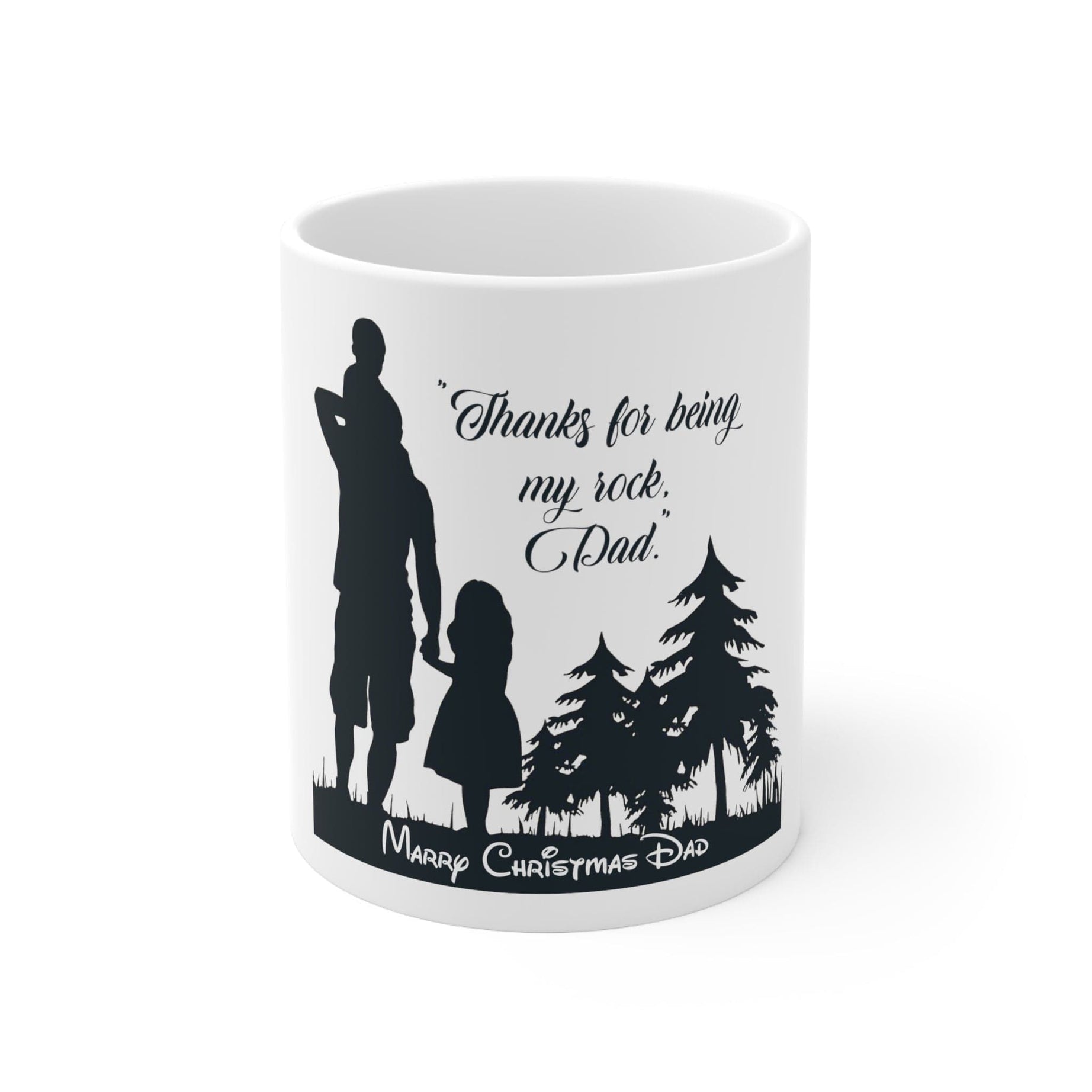 Printify Mug 11oz Sip Love, Share Joy: Christmas Mugs for Dads and Daughters