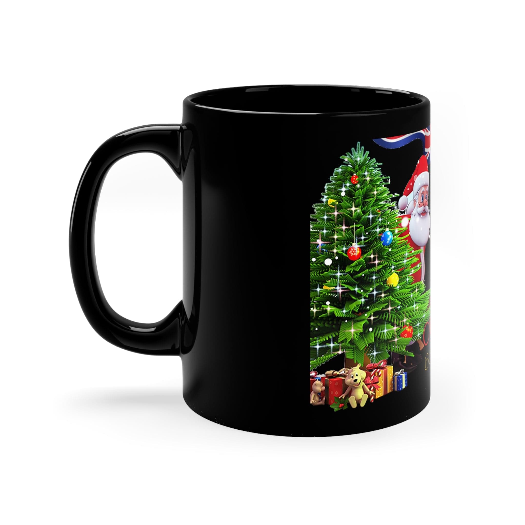 Printify Mug 11oz Suffolk's Christmas Charm: Joyful Festivities and Cheer on a Stunning Holiday Mug