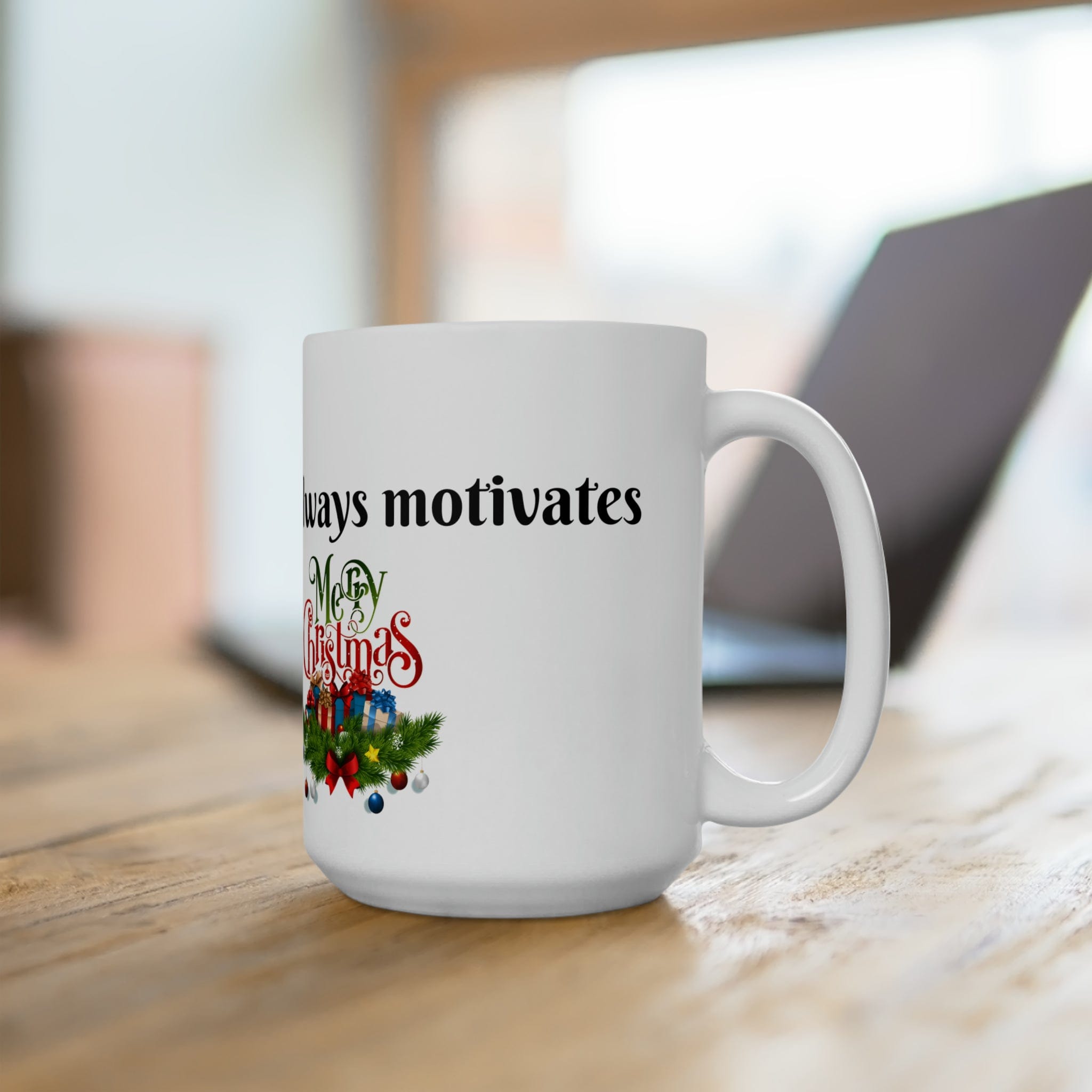 Printify Mug 15oz Dad, my hero, always motivates Ceramic Mug with christmas wish