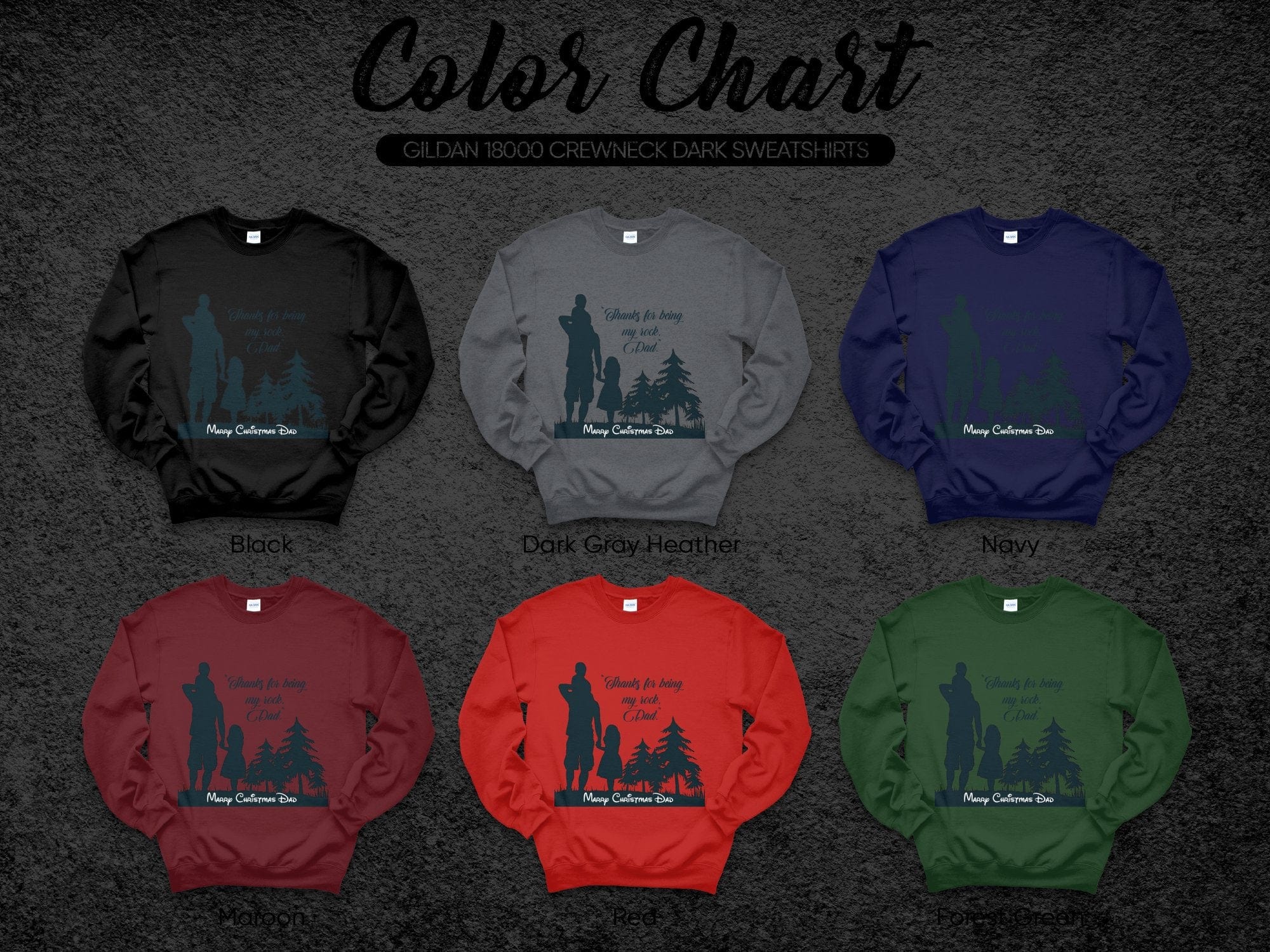 Printify Sweatshirt Cheers to Dad's Love, Daughter's Laughter: Christmas Unisex Garment-Dyed Sweatshirt