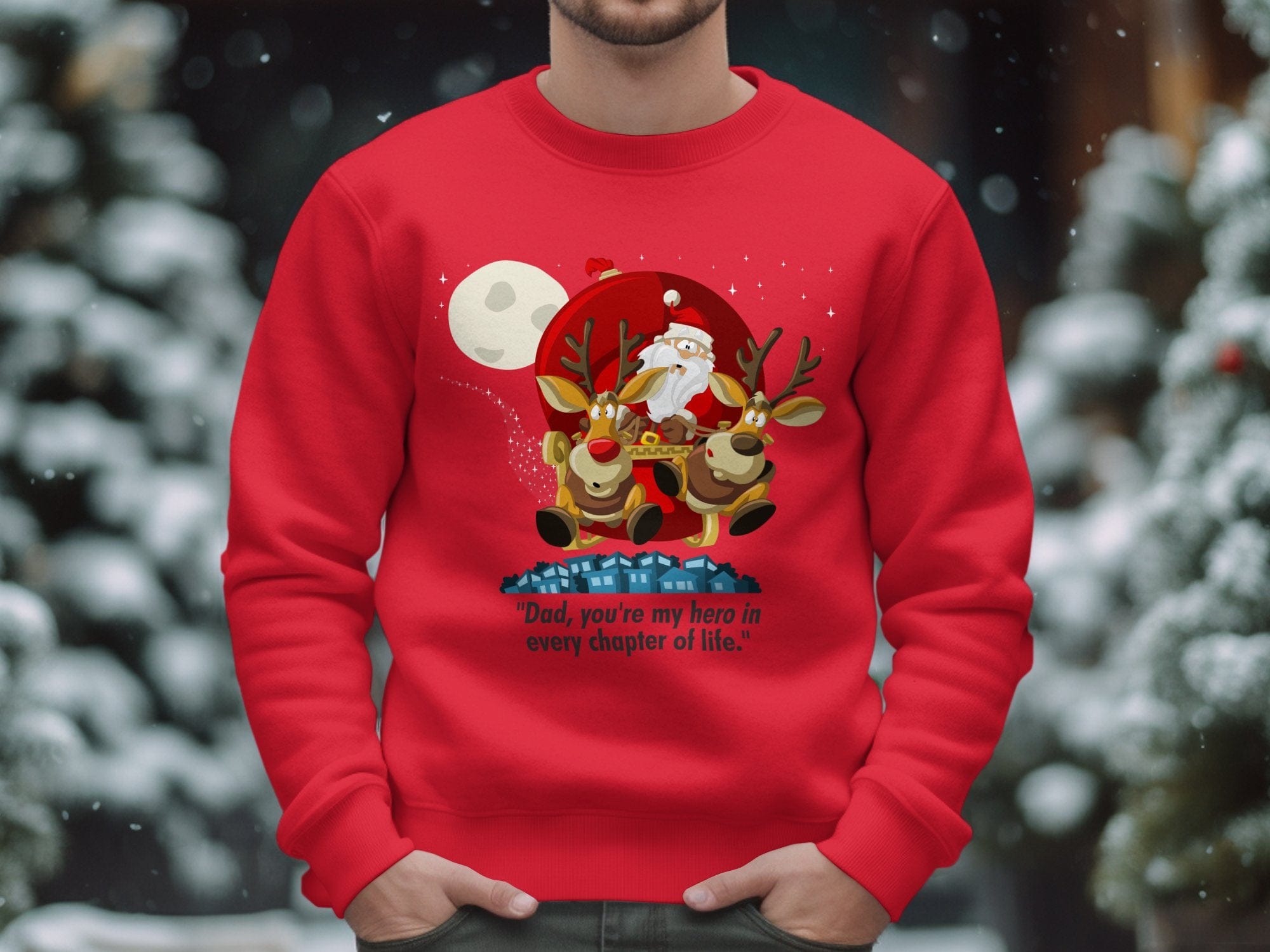 Printify Sweatshirt Classic Comfort: Unisex NuBlend Crewneck Sweatshirt – Timeless Style,  Christmas Design