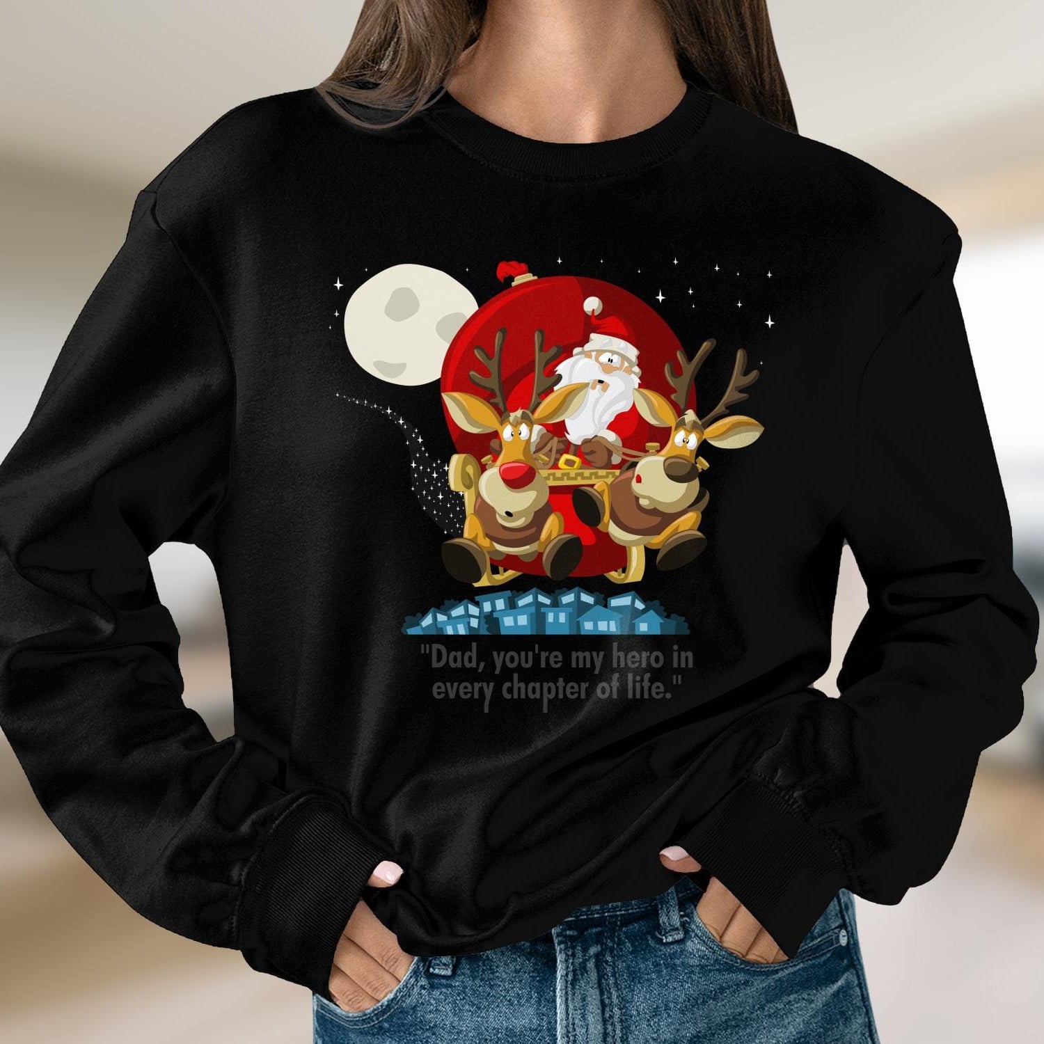 Printify Sweatshirt Classic Comfort: Unisex NuBlend Crewneck Sweatshirt – Timeless Style,  Christmas Design