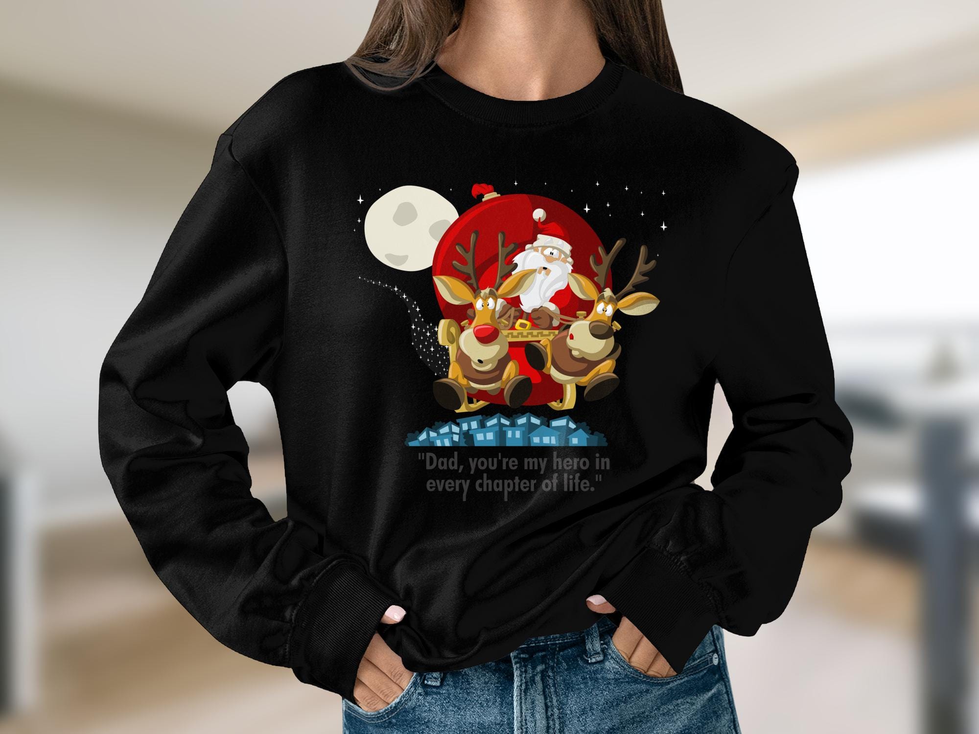 Printify Sweatshirt Classic Comfort: Unisex NuBlend Crewneck Sweatshirt – Timeless Style,  Christmas Design