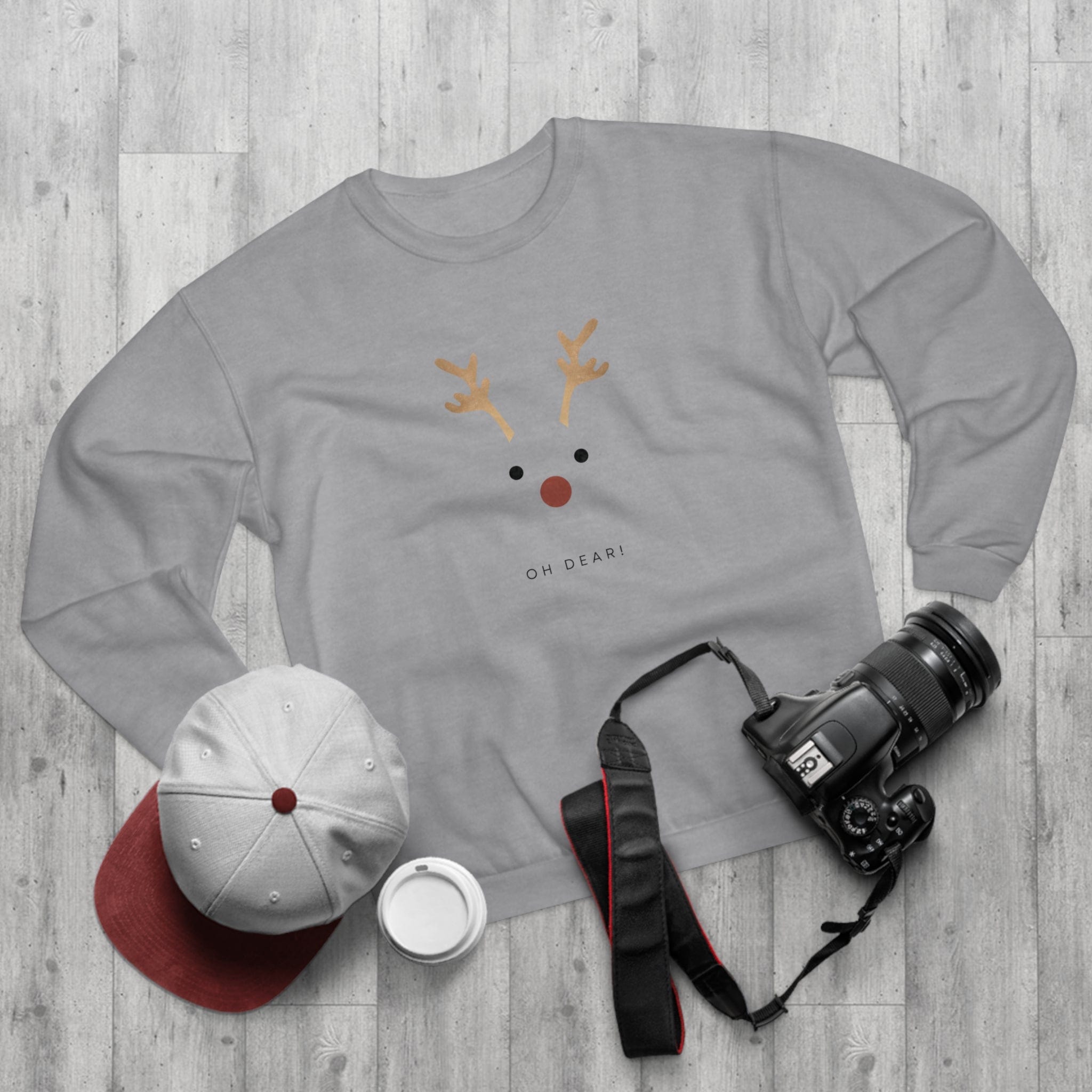 Printify Sweatshirt Heather Grey / XS Sweet design of Christmas on Unisex Crew Neck Sweatshirt (EU)