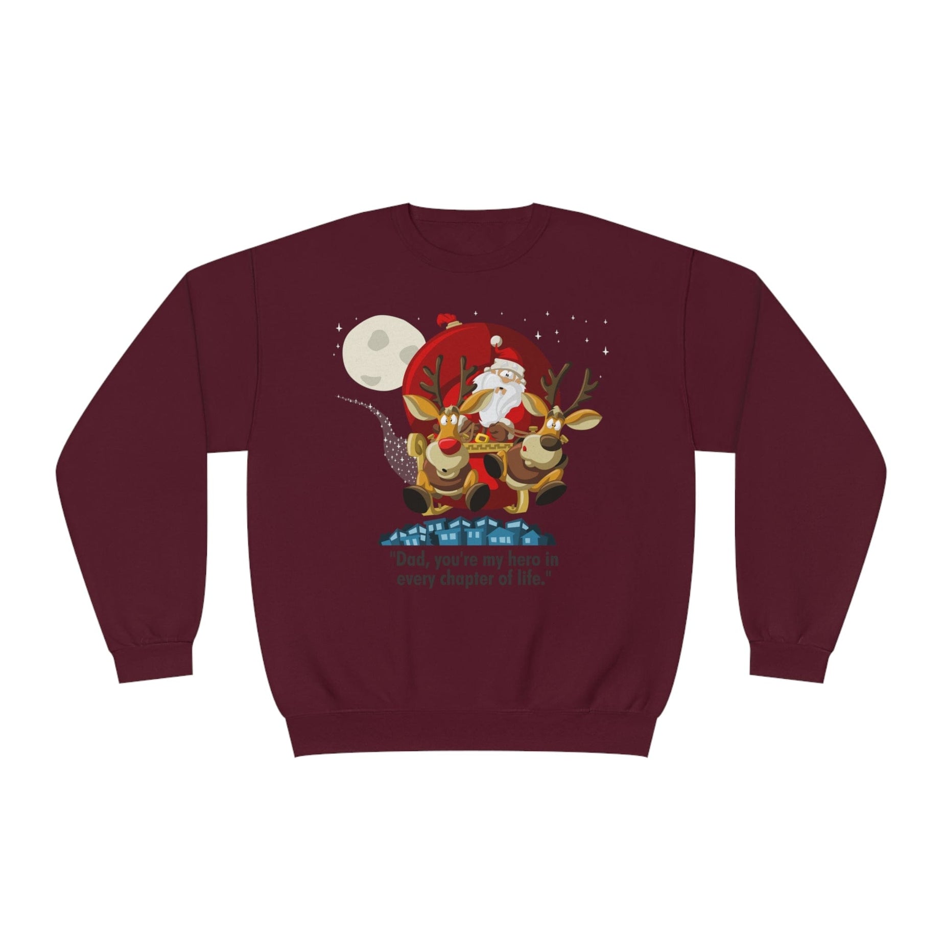 Printify Sweatshirt Maroon / S Classic Comfort: Unisex NuBlend Crewneck Sweatshirt – Timeless Style,  Christmas Design
