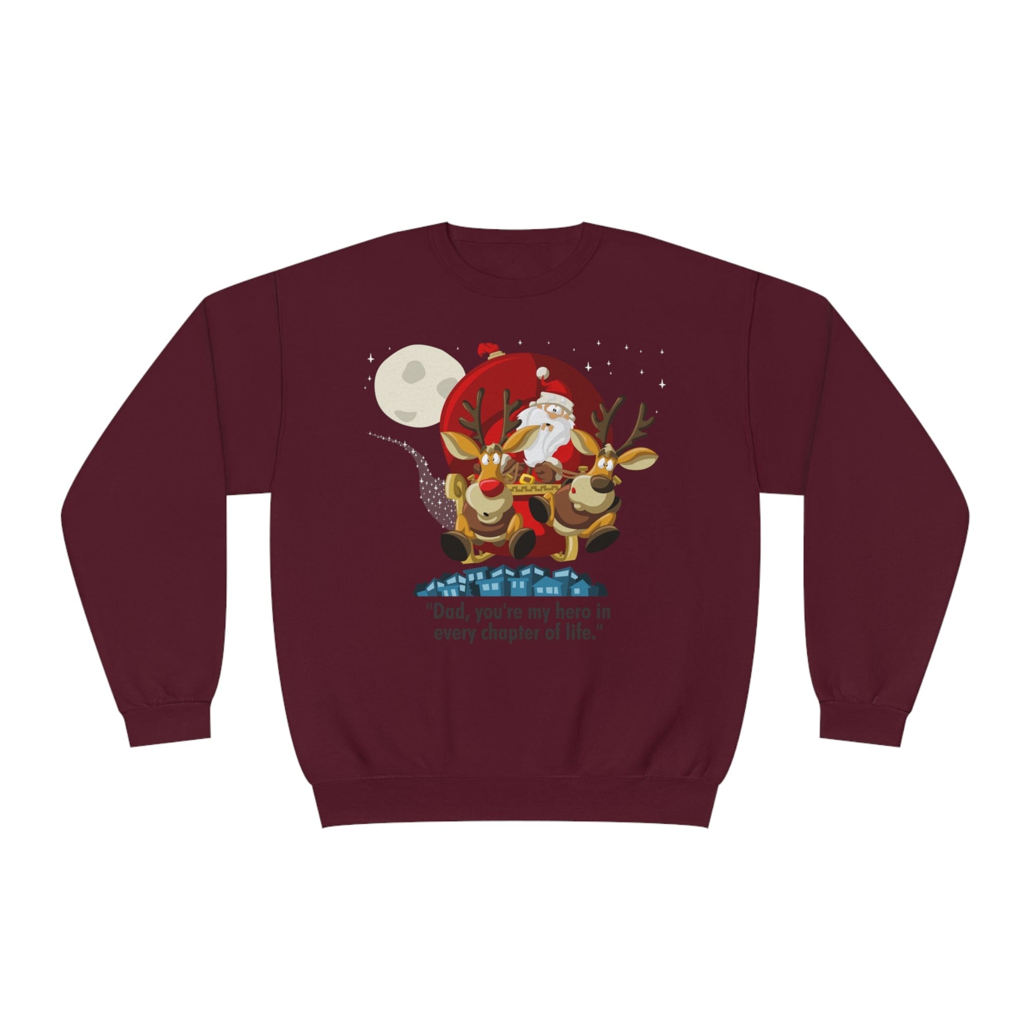 Printify Sweatshirt Maroon / S Classic Comfort: Unisex NuBlend Crewneck Sweatshirt – Timeless Style,  Christmas Design