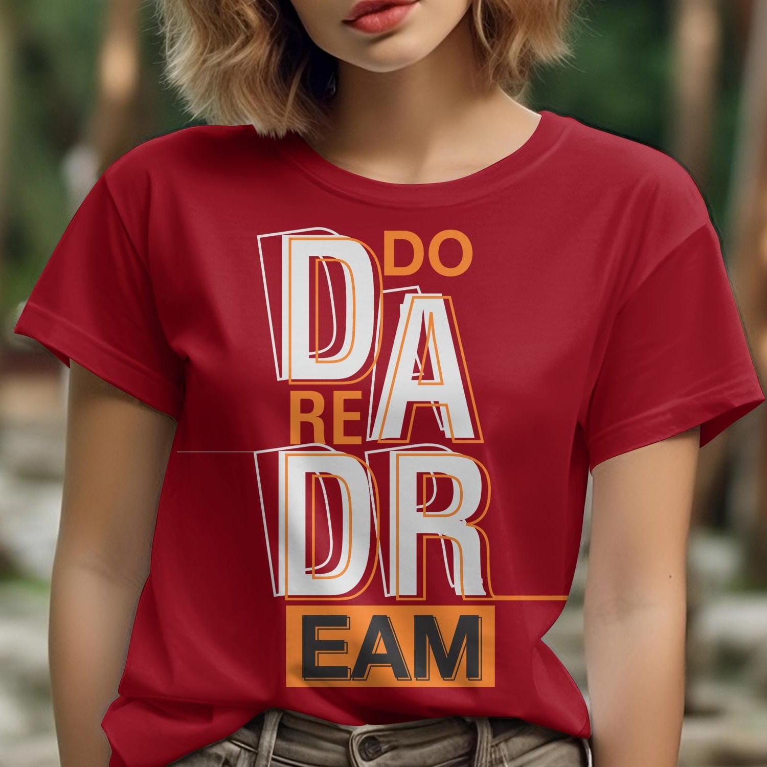 Printify T-Shirt Aspire Boldly: Exclusive 'Do Dare Dream' Tee by Sophie, Where Fashion Meets Ambition-Unisex Heavy Cotton Tee