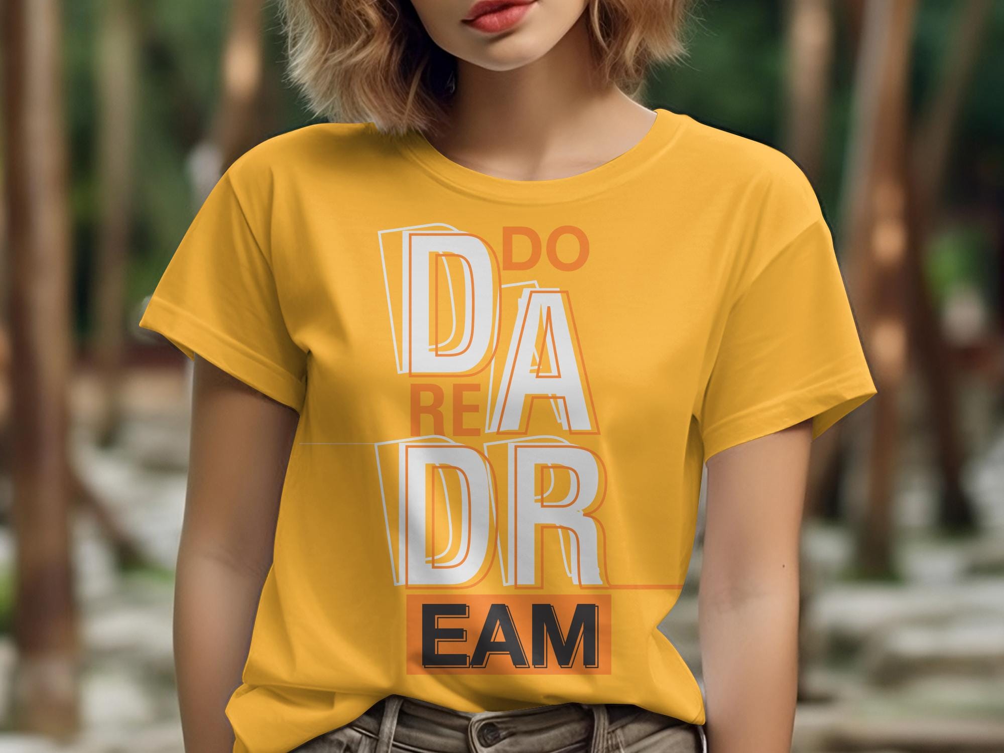 Printify T-Shirt Aspire Boldly: Exclusive 'Do Dare Dream' Tee by Sophie, Where Fashion Meets Ambition-Unisex Heavy Cotton Tee