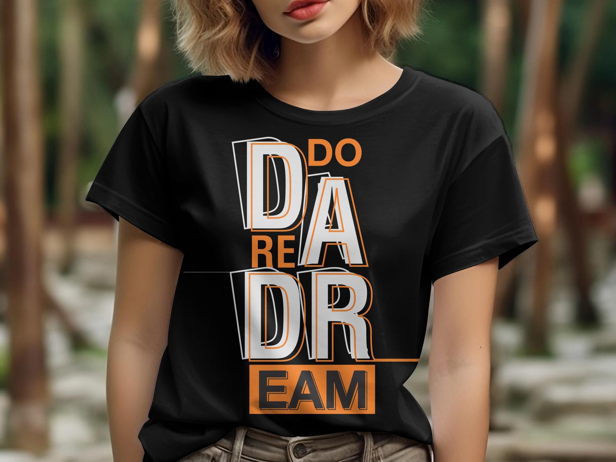 Printify T-Shirt Aspire Boldly: Exclusive 'Do Dare Dream' Tee by Sophie, Where Fashion Meets Ambition-Unisex Heavy Cotton Tee