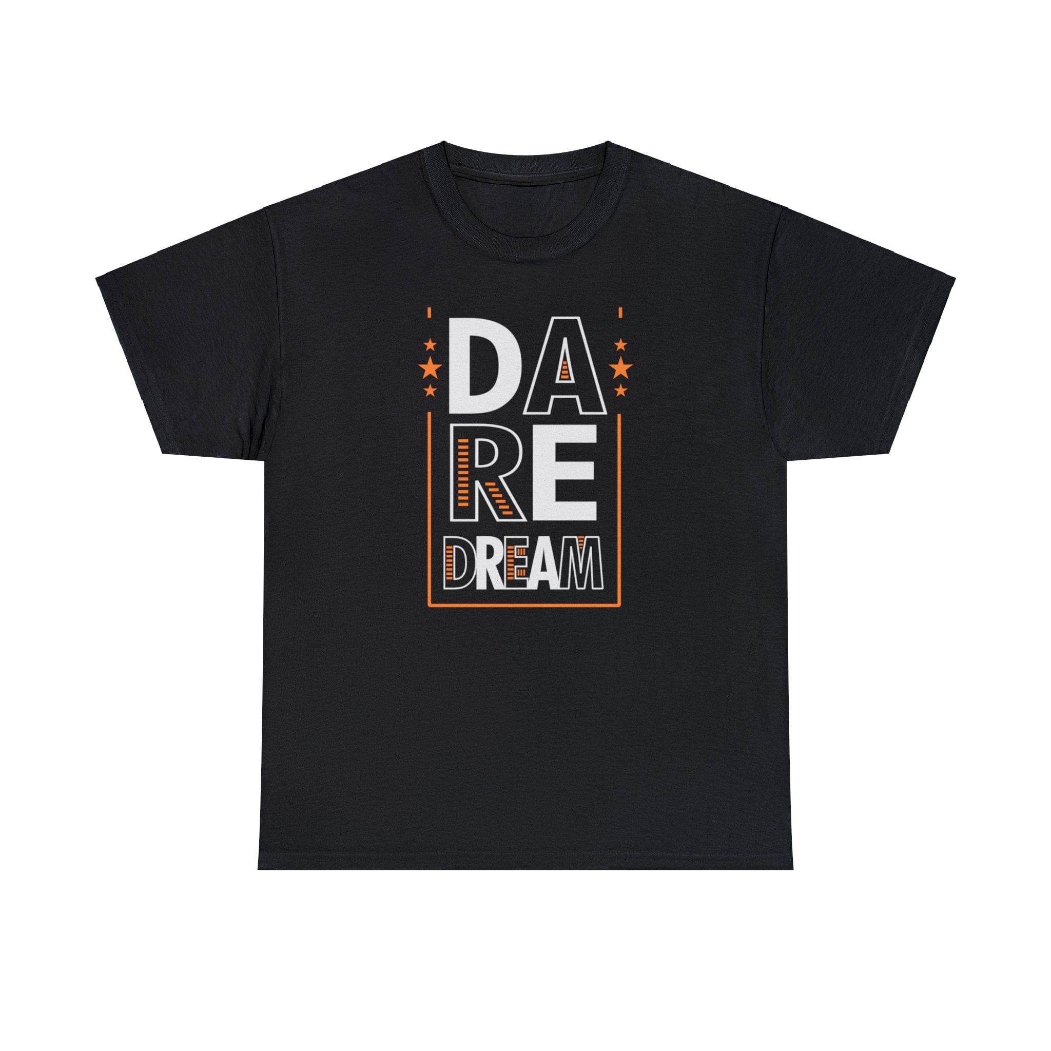 Printify T-Shirt Black / S Bold Ambitions, Brave Fashion: Dare to Dream Unisex Heavy Cotton Tee