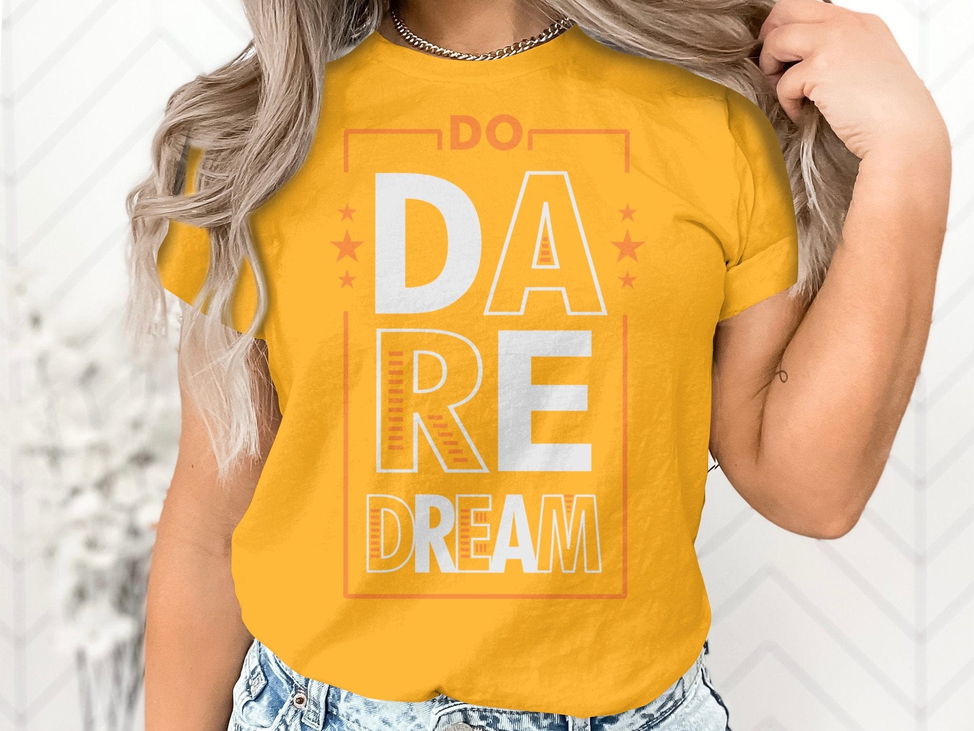 Printify T-Shirt Bold Ambitions, Brave Fashion: Dare to Dream Unisex Heavy Cotton Tee