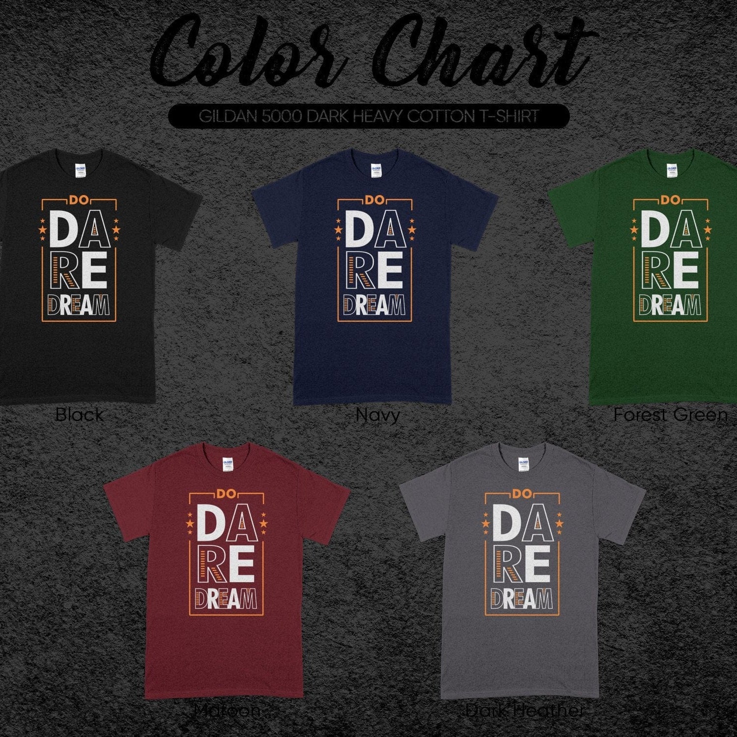 Printify T-Shirt Bold Ambitions, Brave Fashion: Dare to Dream Unisex Heavy Cotton Tee