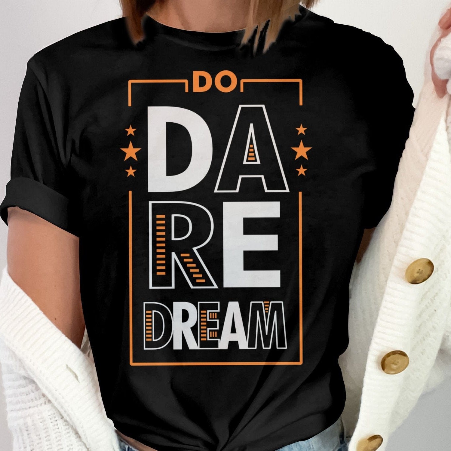 Printify T-Shirt Bold Ambitions, Brave Fashion: Dare to Dream Unisex Heavy Cotton Tee