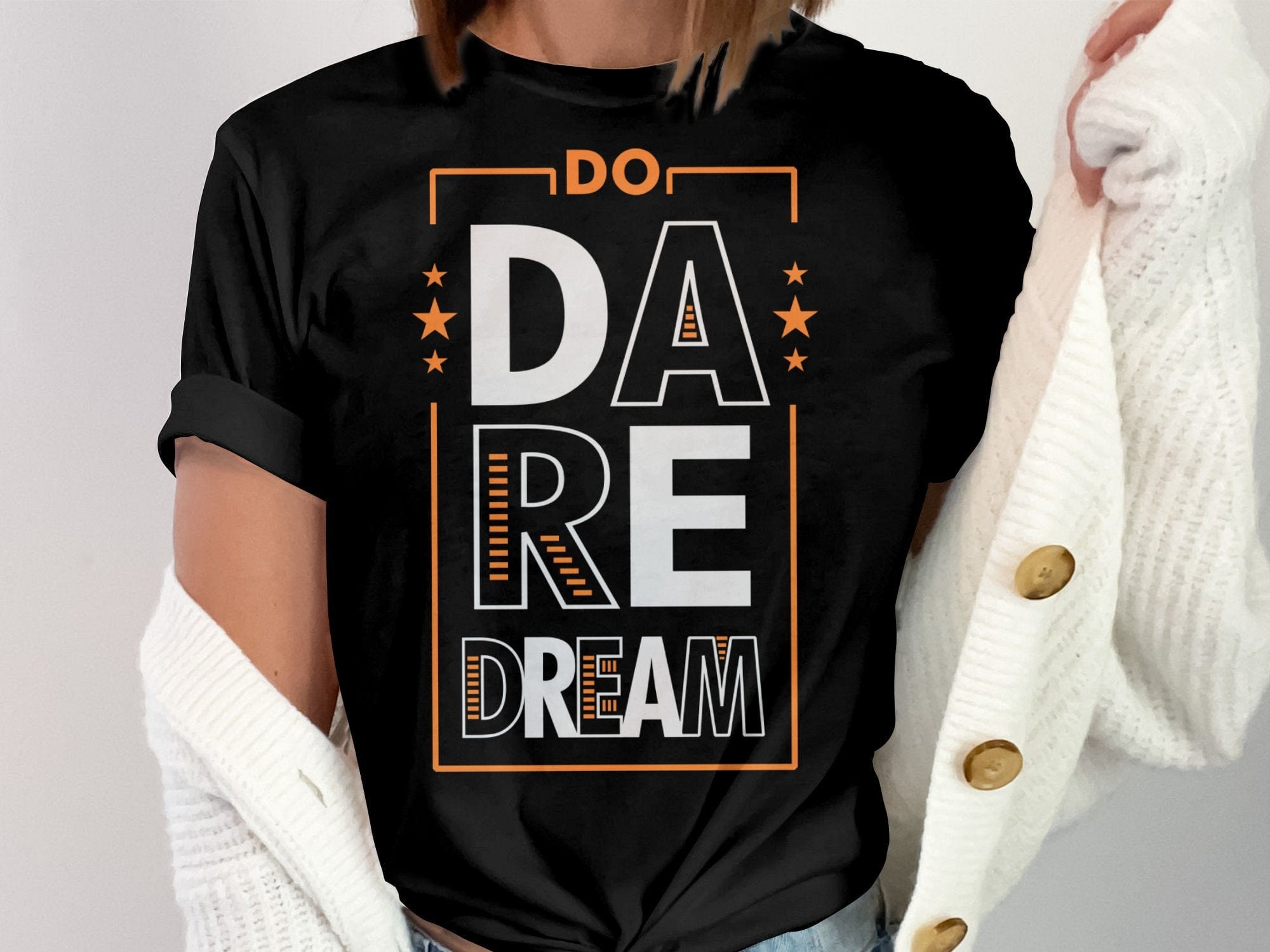 Printify T-Shirt Bold Ambitions, Brave Fashion: Dare to Dream Unisex Heavy Cotton Tee