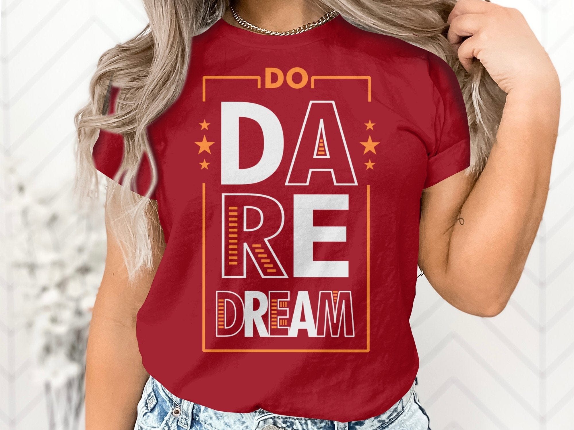 Printify T-Shirt Bold Ambitions, Brave Fashion: Dare to Dream Unisex Heavy Cotton Tee