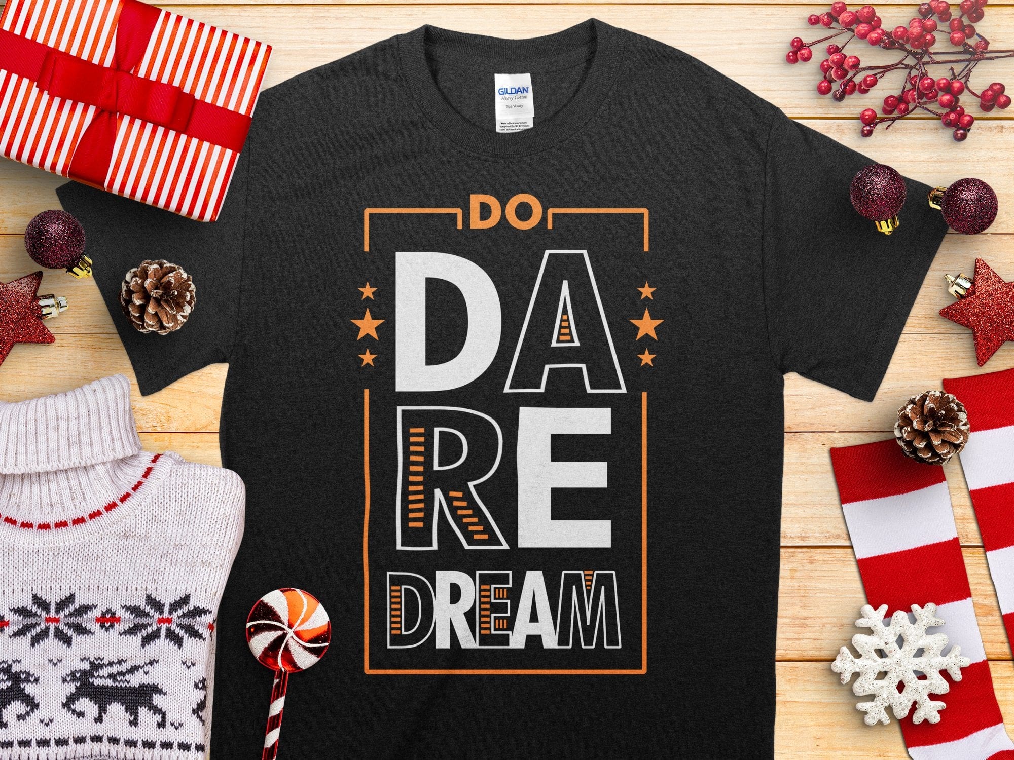 Printify T-Shirt Bold Ambitions, Brave Fashion: Dare to Dream Unisex Heavy Cotton Tee