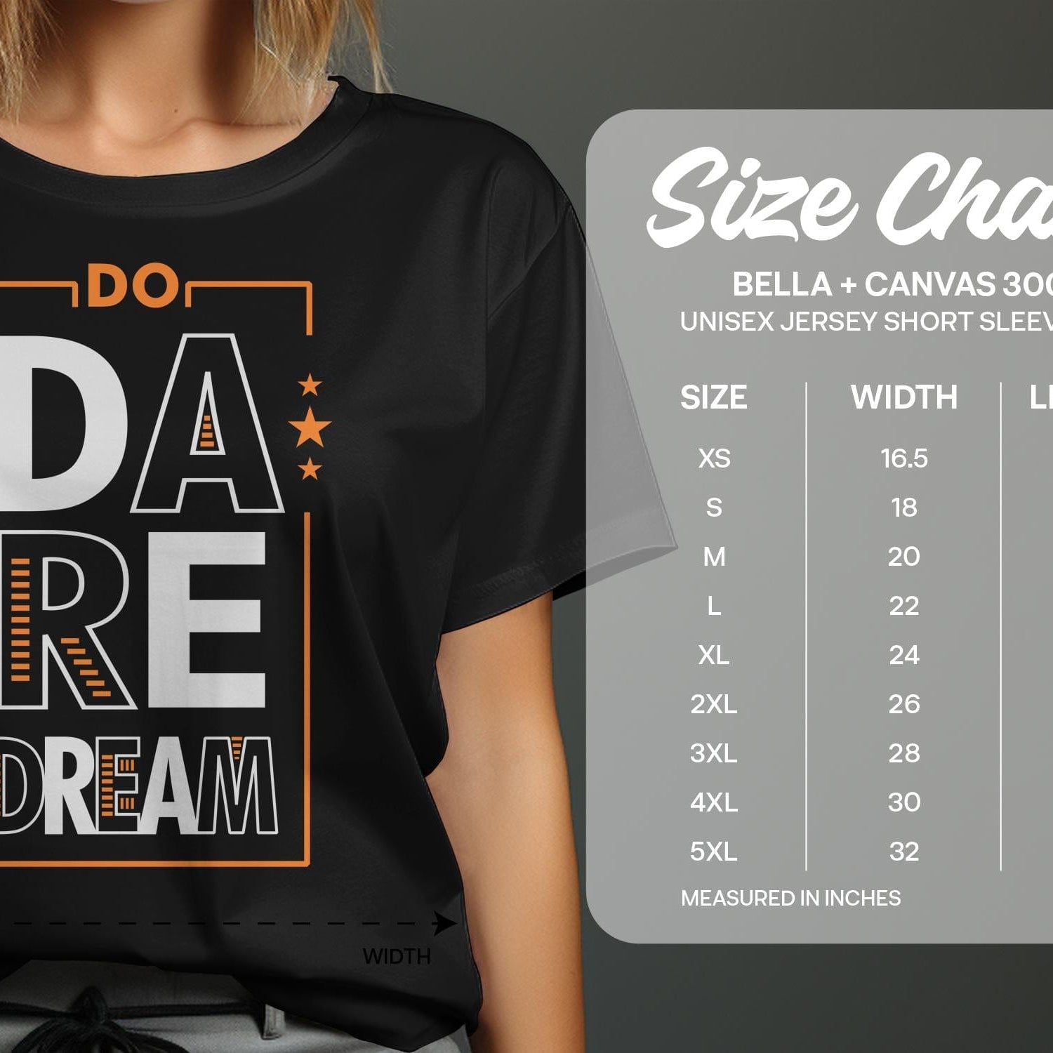 Printify T-Shirt Bold Ambitions, Brave Fashion: Dare to Dream Unisex Heavy Cotton Tee