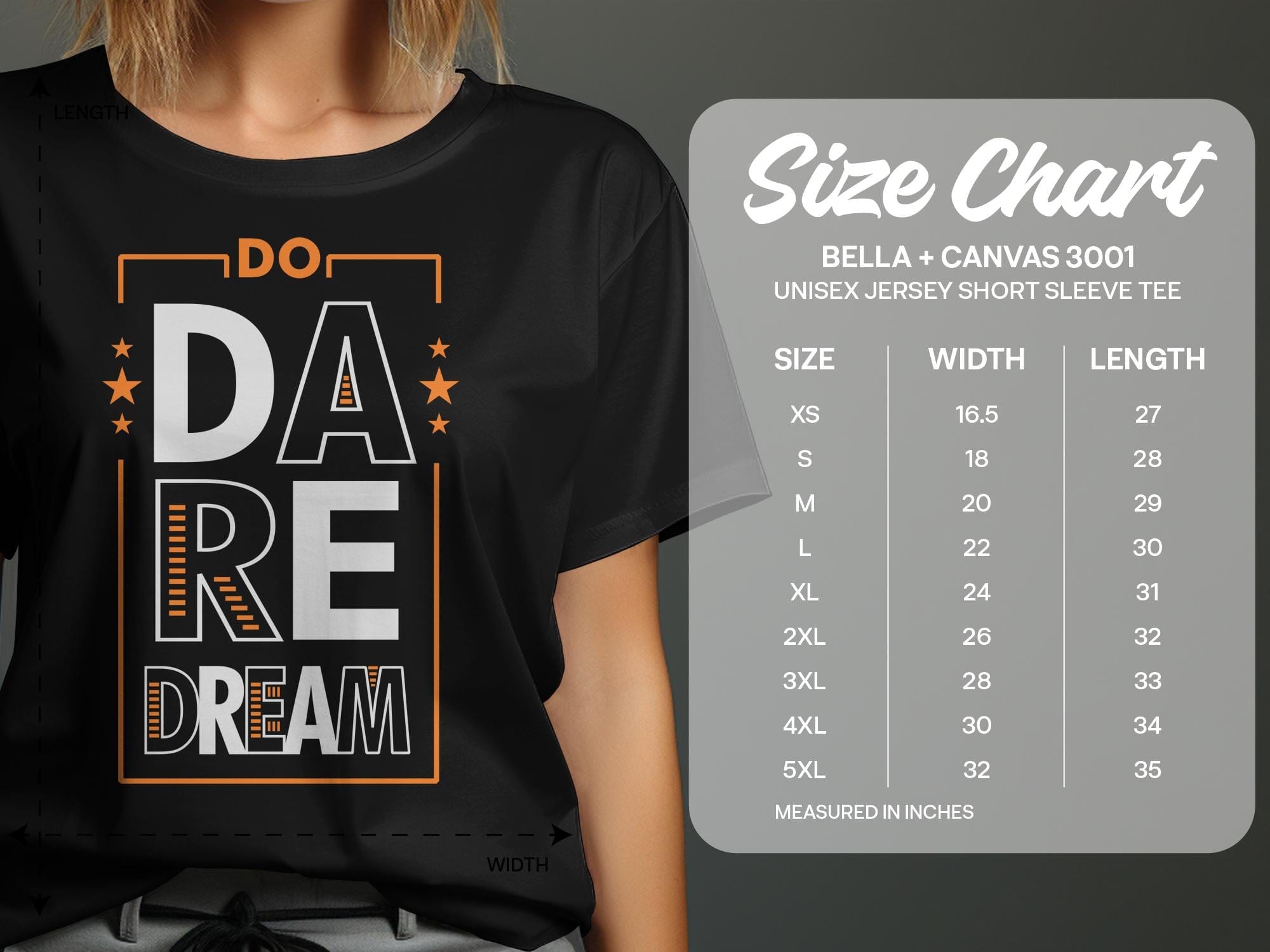 Printify T-Shirt Bold Ambitions, Brave Fashion: Dare to Dream Unisex Heavy Cotton Tee