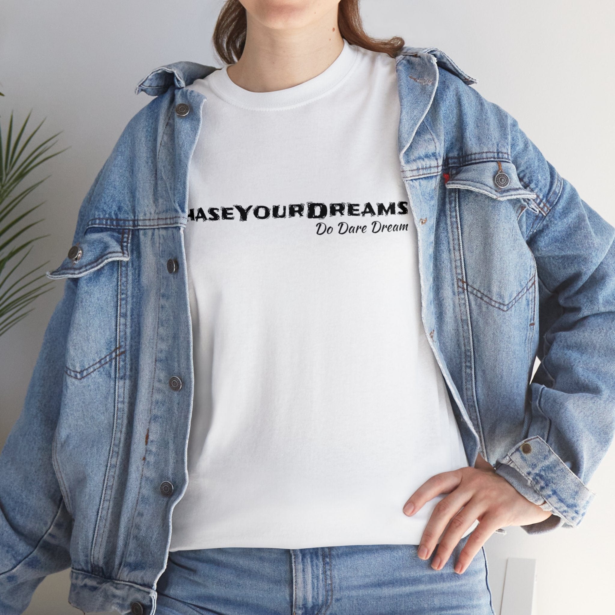 Printify T-Shirt Chase Your Dreams designed Unisex Heavy Cotton Tee