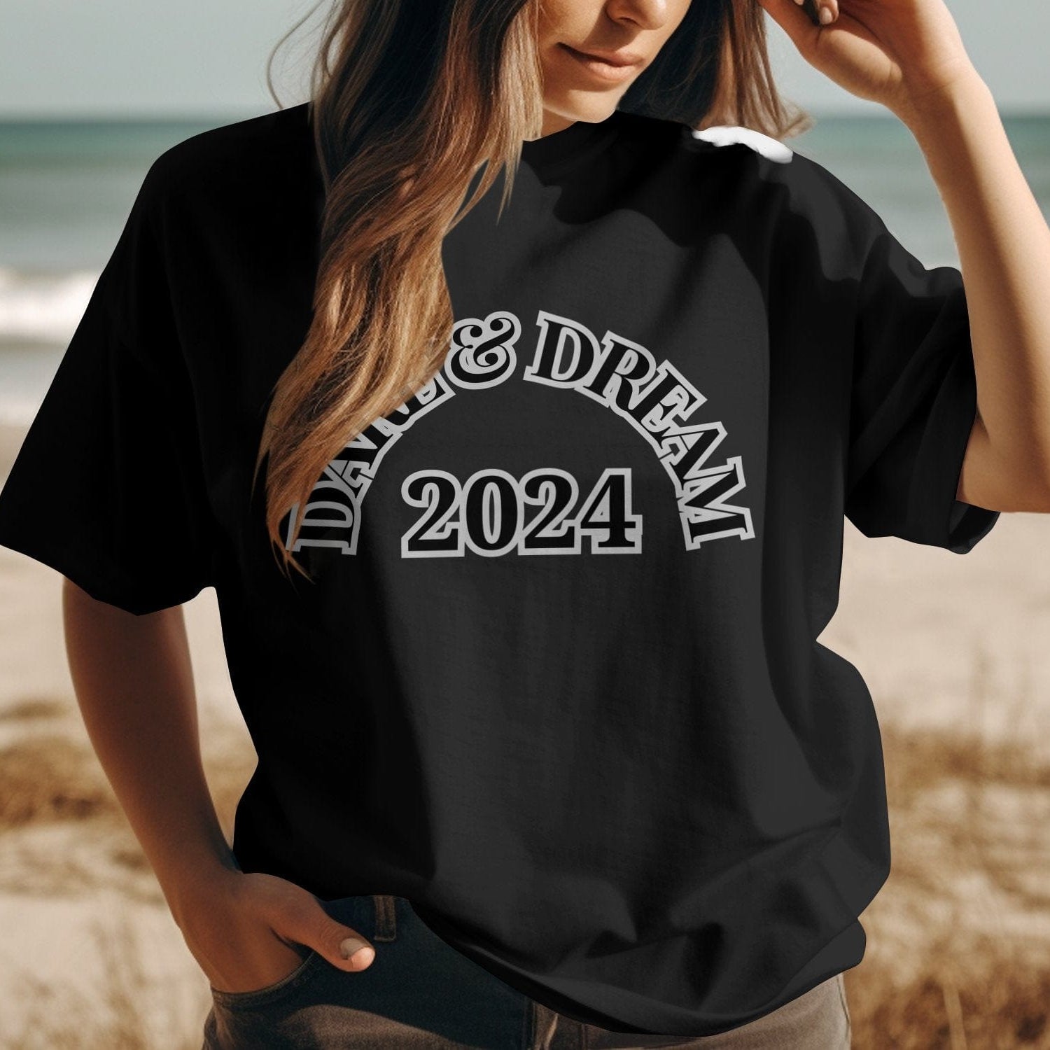 Printify T-Shirt Dare & Dream 2024 designed Unisex Heavy Cotton Tee
